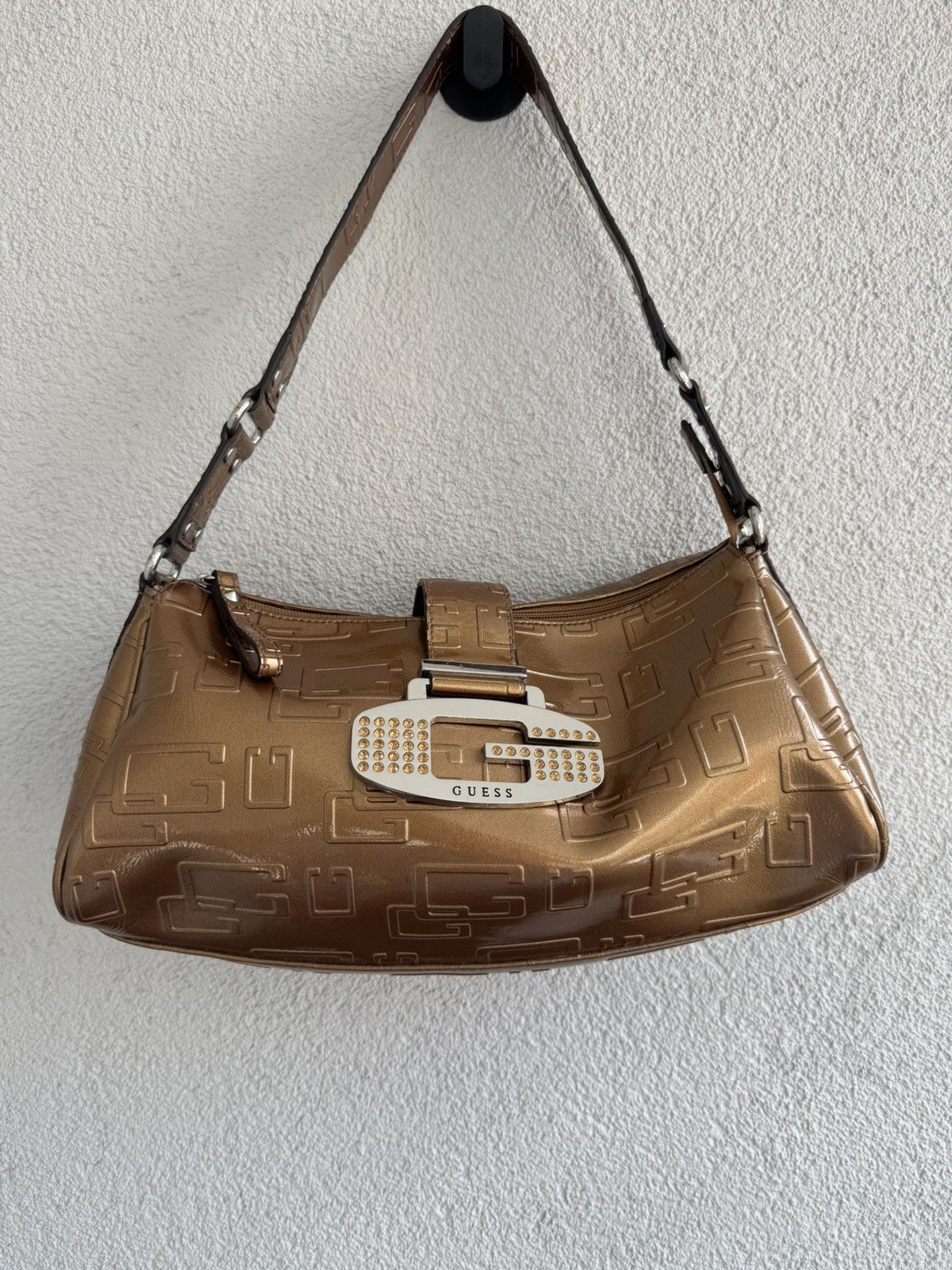 Guess Vintage Guess Monogram Shoulder Bag Y2K Baguette Size ONE SIZE - 2 Thumbnail