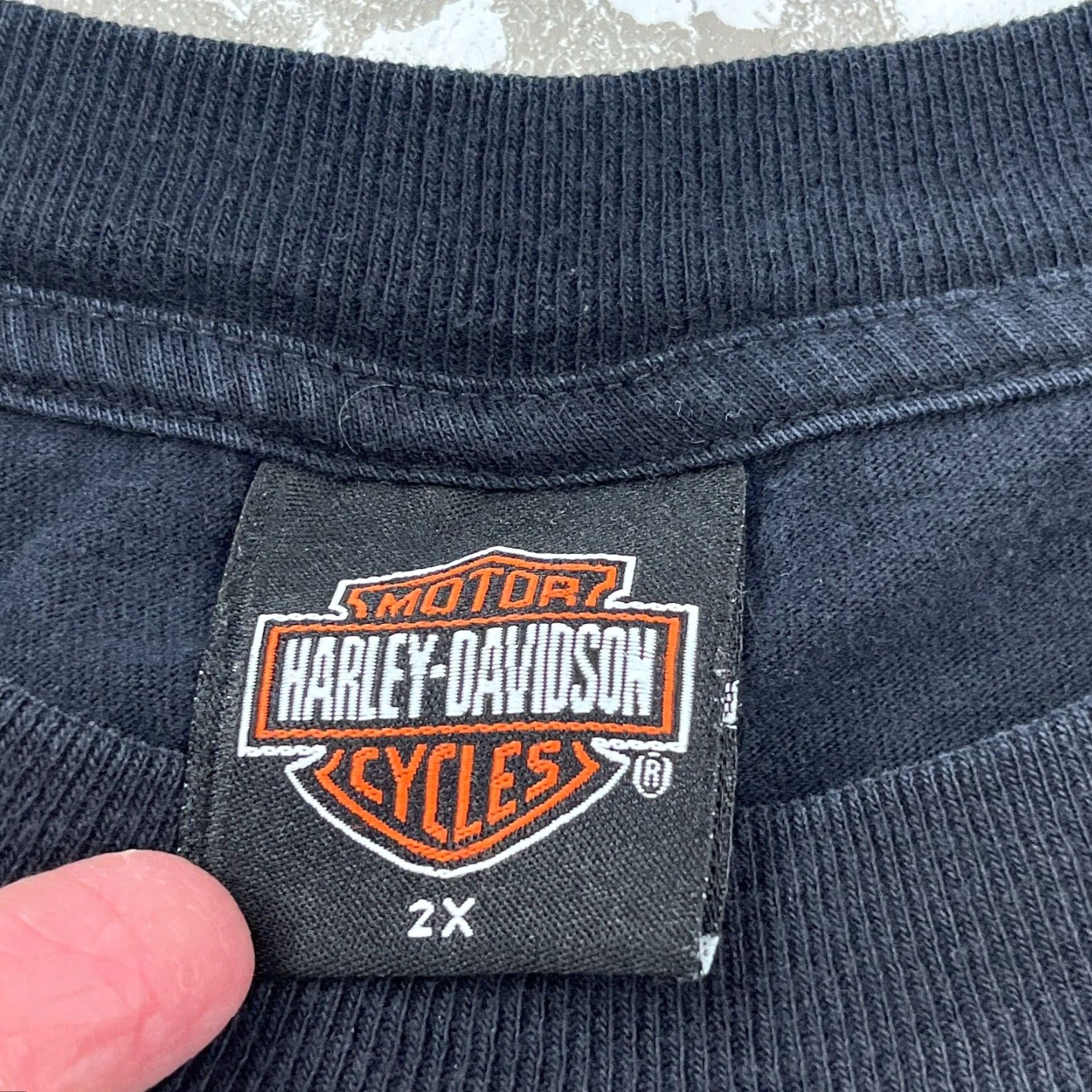 Harley Davidson VINTAGE Harley-Davidson T-Shirt Men XXL Black Crew Neck Short Sleeve Graphic Print Biker Motorcycle USA 80s Retro Size US XXL / EU 58 / 5 - 7 Thumbnail