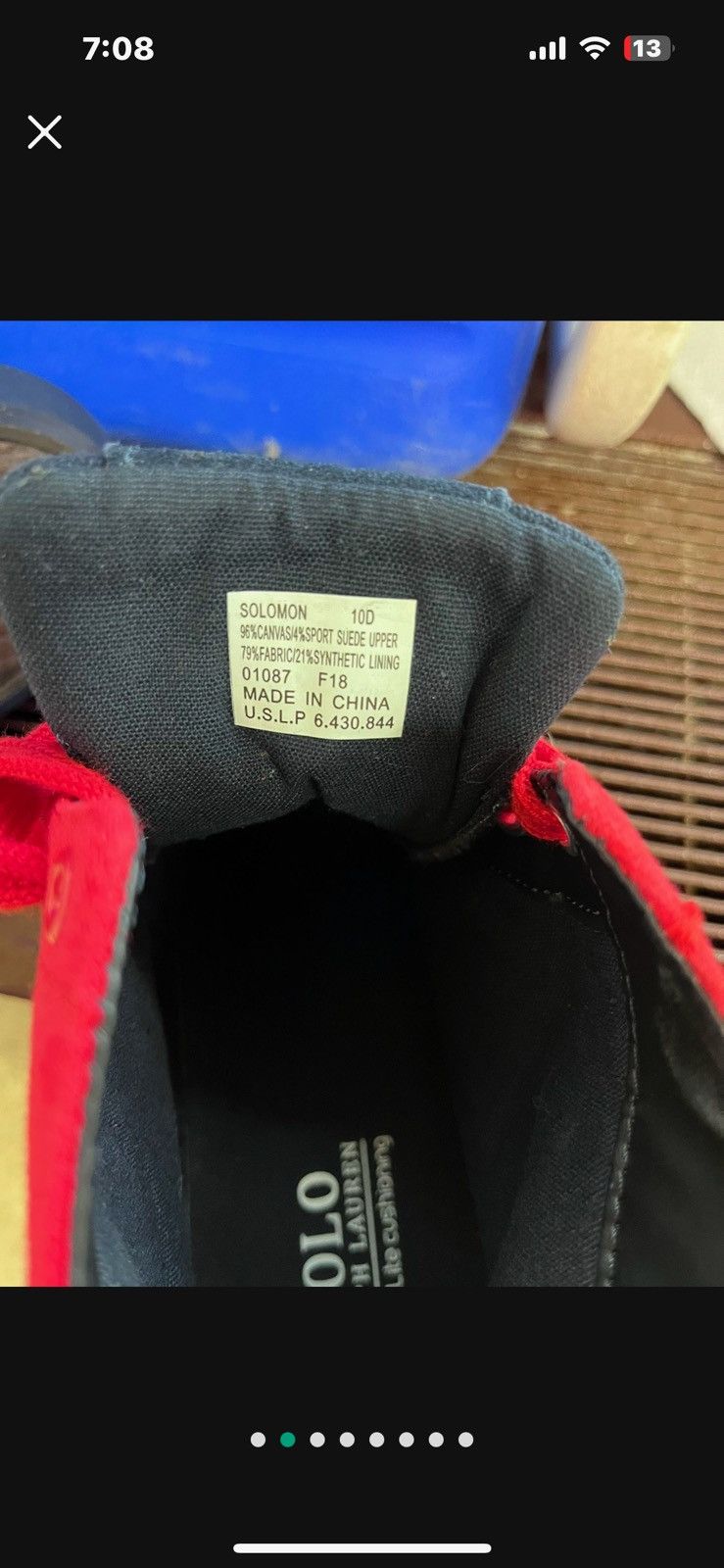 Polo Ralph Lauren Polo high top shoes red Size US 10 / EU 43 - 2 Thumbnail