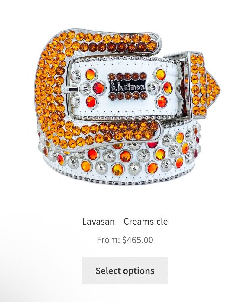 B.B. Simon B.B. Simon Belt Lavasan - Creamsicle Size 34 - 9 Thumbnail