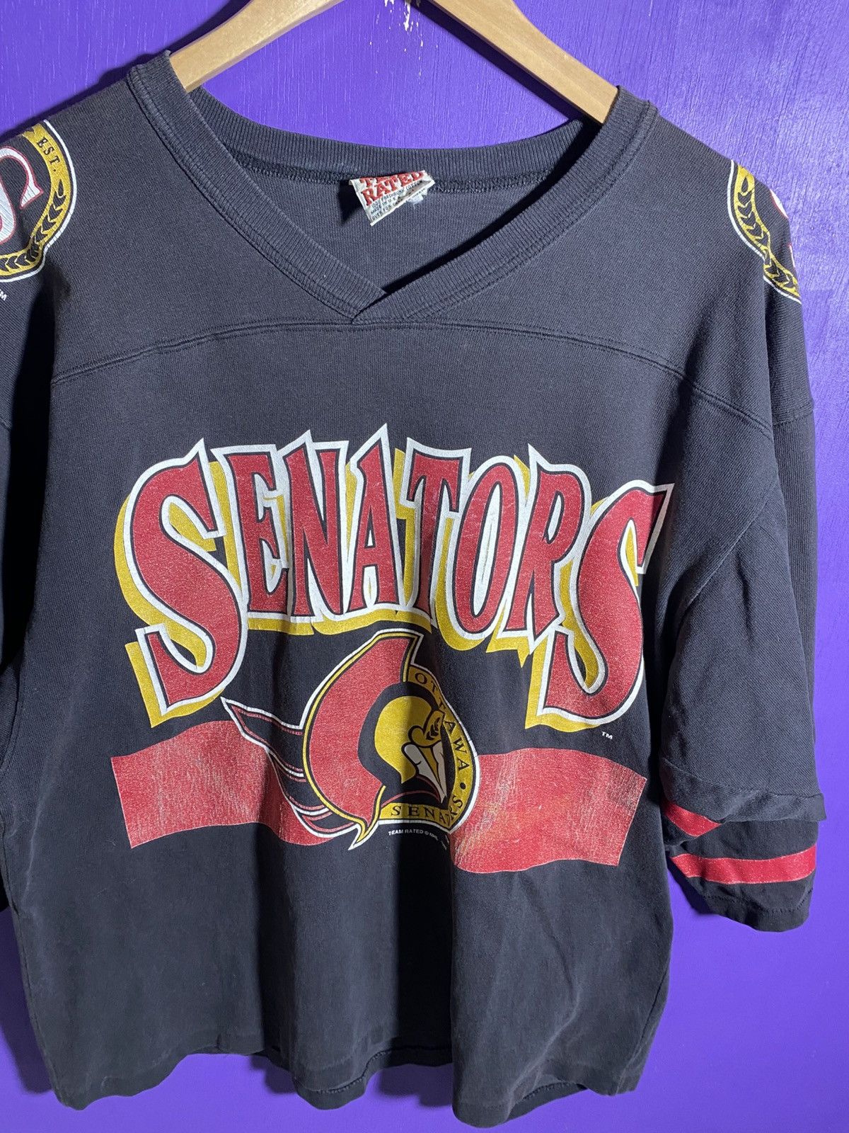 NHL × Vintage Vintage 90s Ottawa senators big logo jersey shirt Size US L / EU 52-54 / 3 - 3 Thumbnail