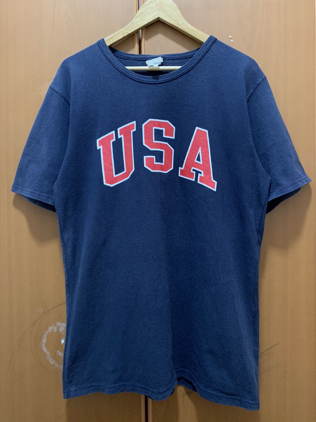 Vintage Champion Reverse Weave USA Sun Faded Tee