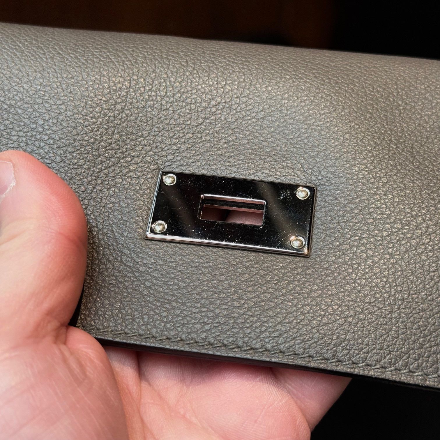 Hermes Hermès 2023 Vert de Gris Evercolor Kelly Messenger PM Bag Size ONE SIZE - 17 Thumbnail