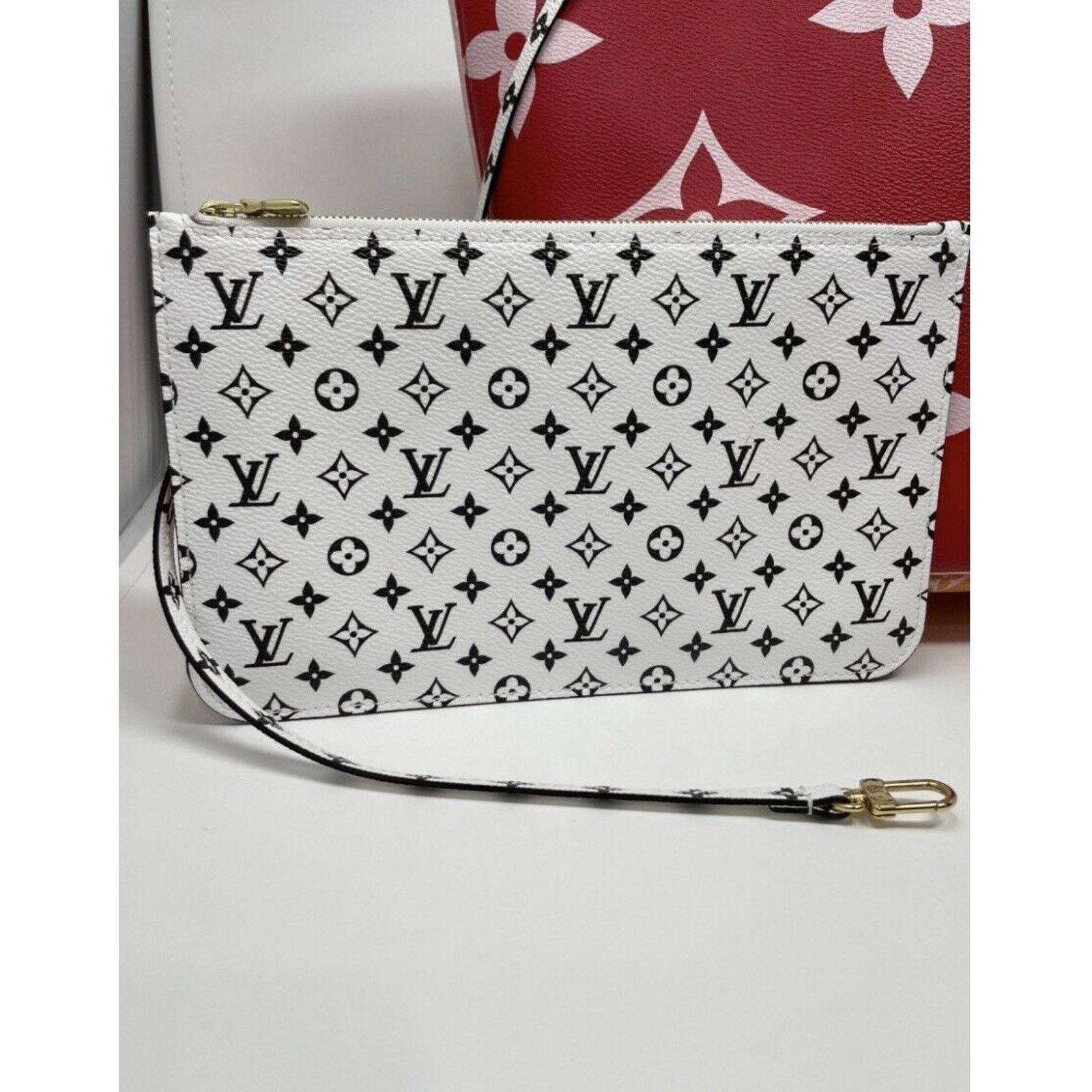 Louis Vuitton Louis Vuitton Red/Multi Giant Monogram Ltd. Ed MM Neverfull Size ONE SIZE - 10 Thumbnail