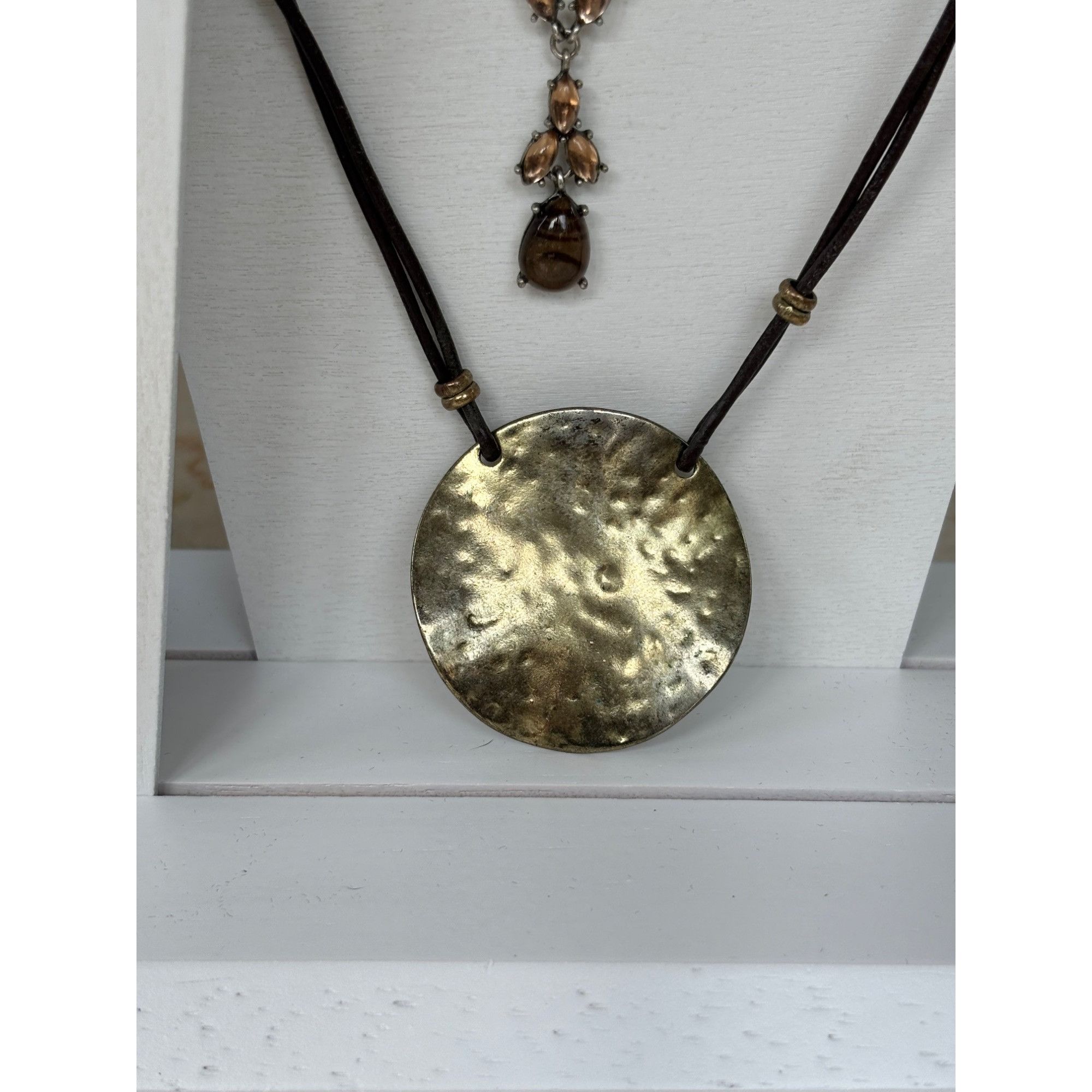 Other Bronze & Gold Multi-Style Pendant Necklace Set- 5 piece set Size ONE SIZE - 3 Thumbnail