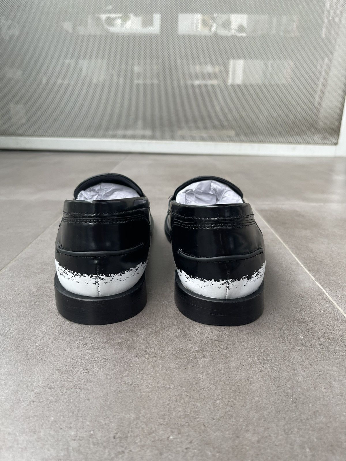 MSGM !DS! SS24 MSGM Black White Pattern Leather Loafers Size US 10 / EU 43 - 13 Thumbnail