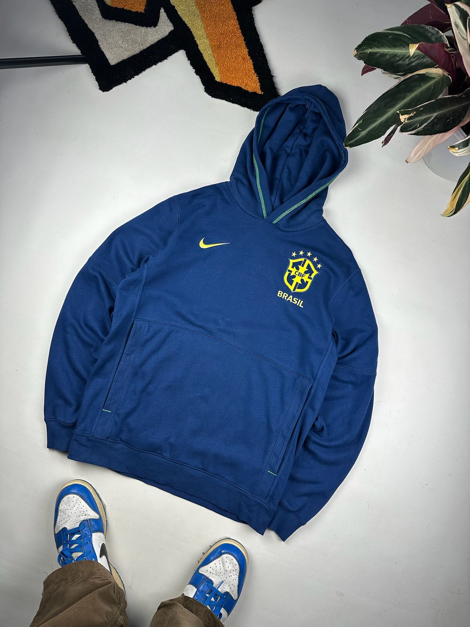 Nike Nike Brasil Vintage Fleece Y2K Hoodie S Soccer Size US M / EU 48-50 / 2 - 1 Thumbnail