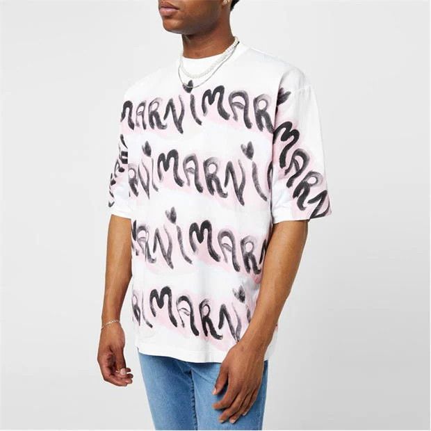 Marni o1g2r1mq0524 Logo T-Shirts in Multicolor Size US M / EU 48-50 / 2 - 3 Thumbnail