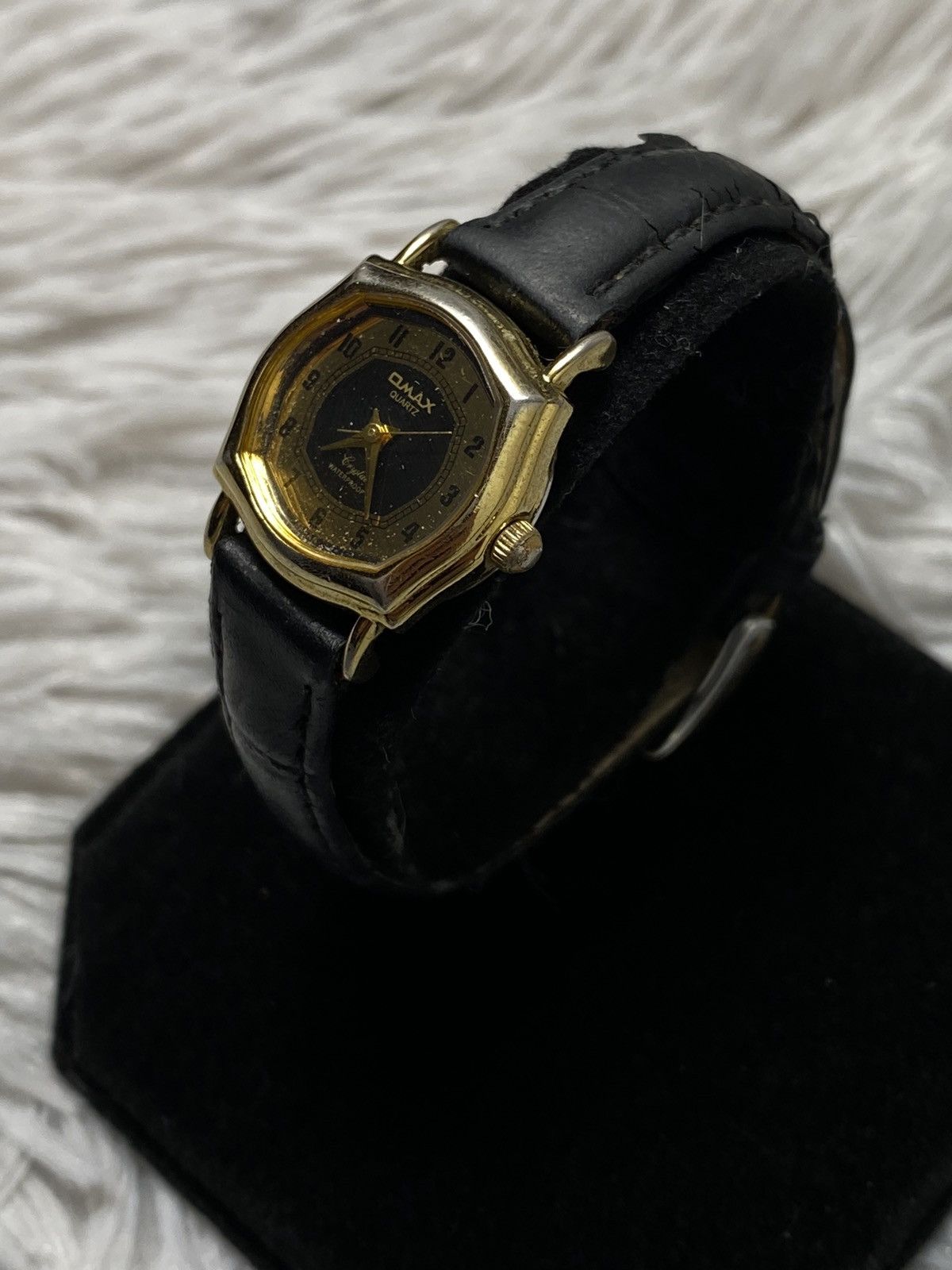 Japanese Brand × Jewelry Vintage Omax Black Dial Gold Frame Watch, Japanese Brand Size ONE SIZE - 3 Thumbnail