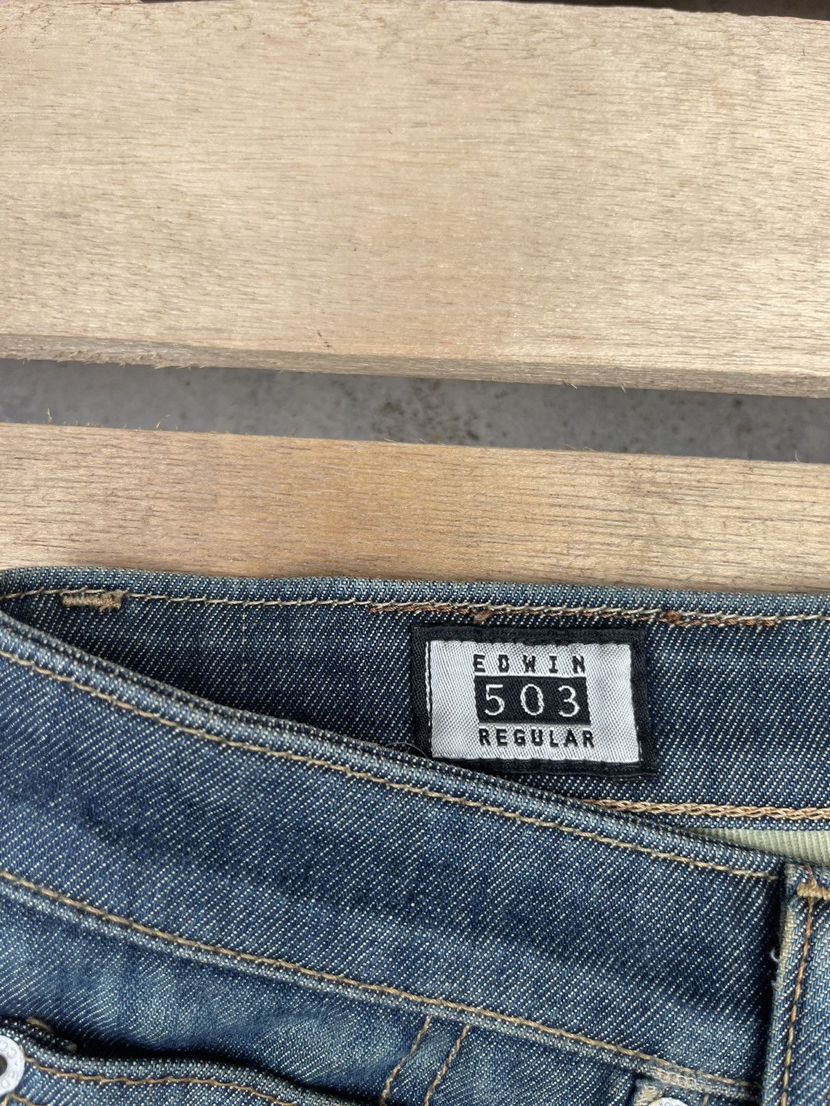 Edwin × Vintage Vintage Edwin 503 Flex Straight Cut Jeans Size US 33 - 4 Thumbnail
