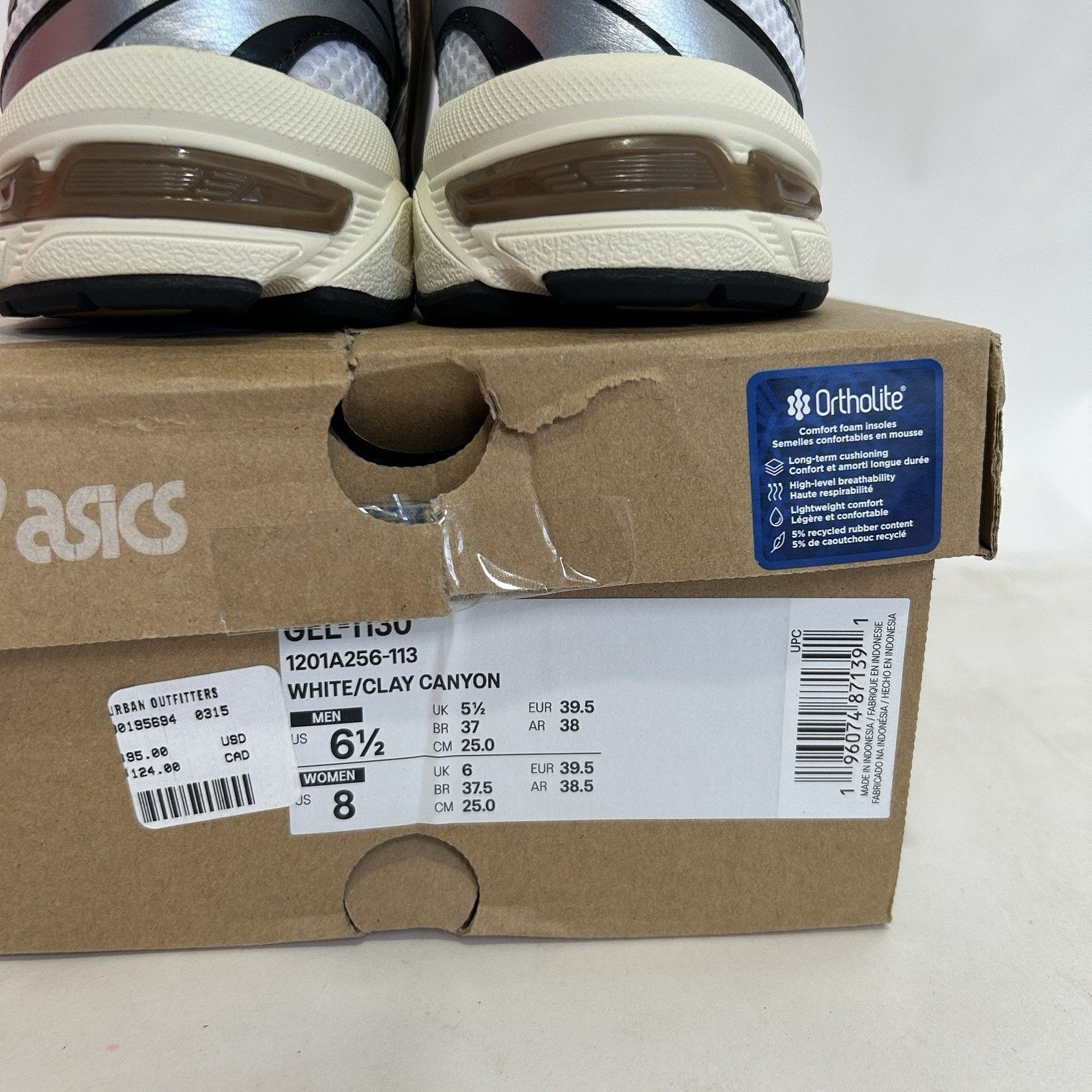 Asics ASICS Gel-1130 “White Clay Canyon” Size US 8 / IT 38 - 5 Thumbnail