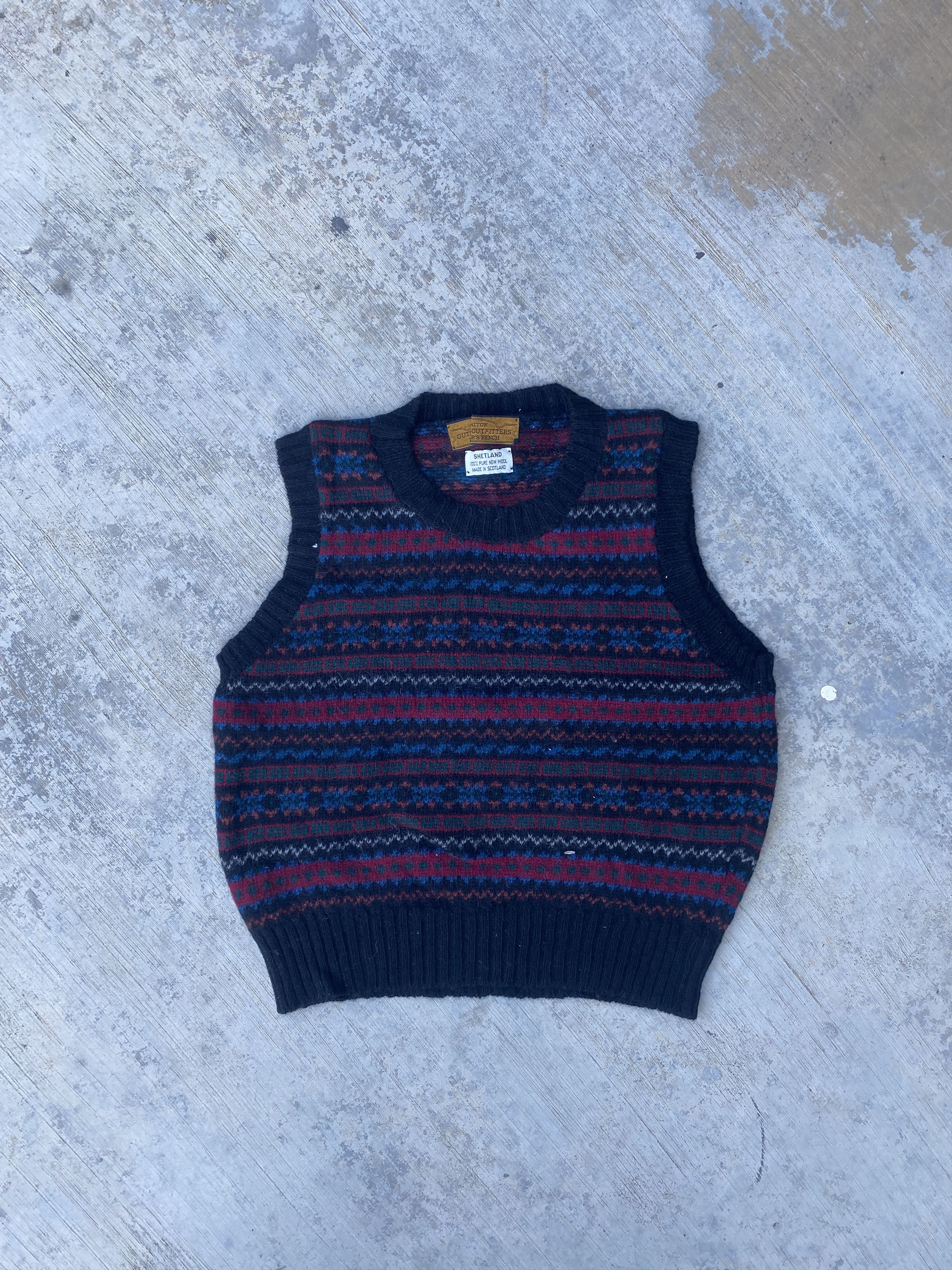 Bench Vintage Bench Shetland 100% Pure New Wool Sweater Vest Size US S / EU 44-46 / 1 - 1 Thumbnail