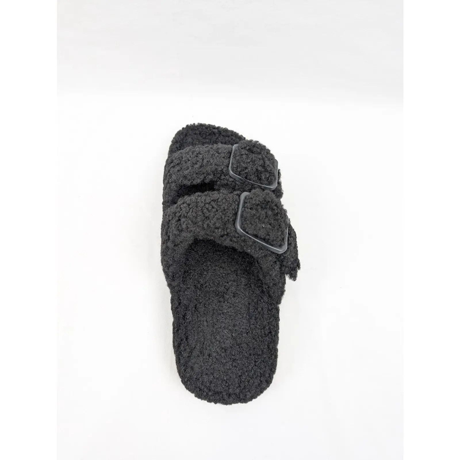 Balenciaga o1rshd1 Furry Shearling Mallorca Sandals in Black Size US 8 / EU 41 - 11 Thumbnail
