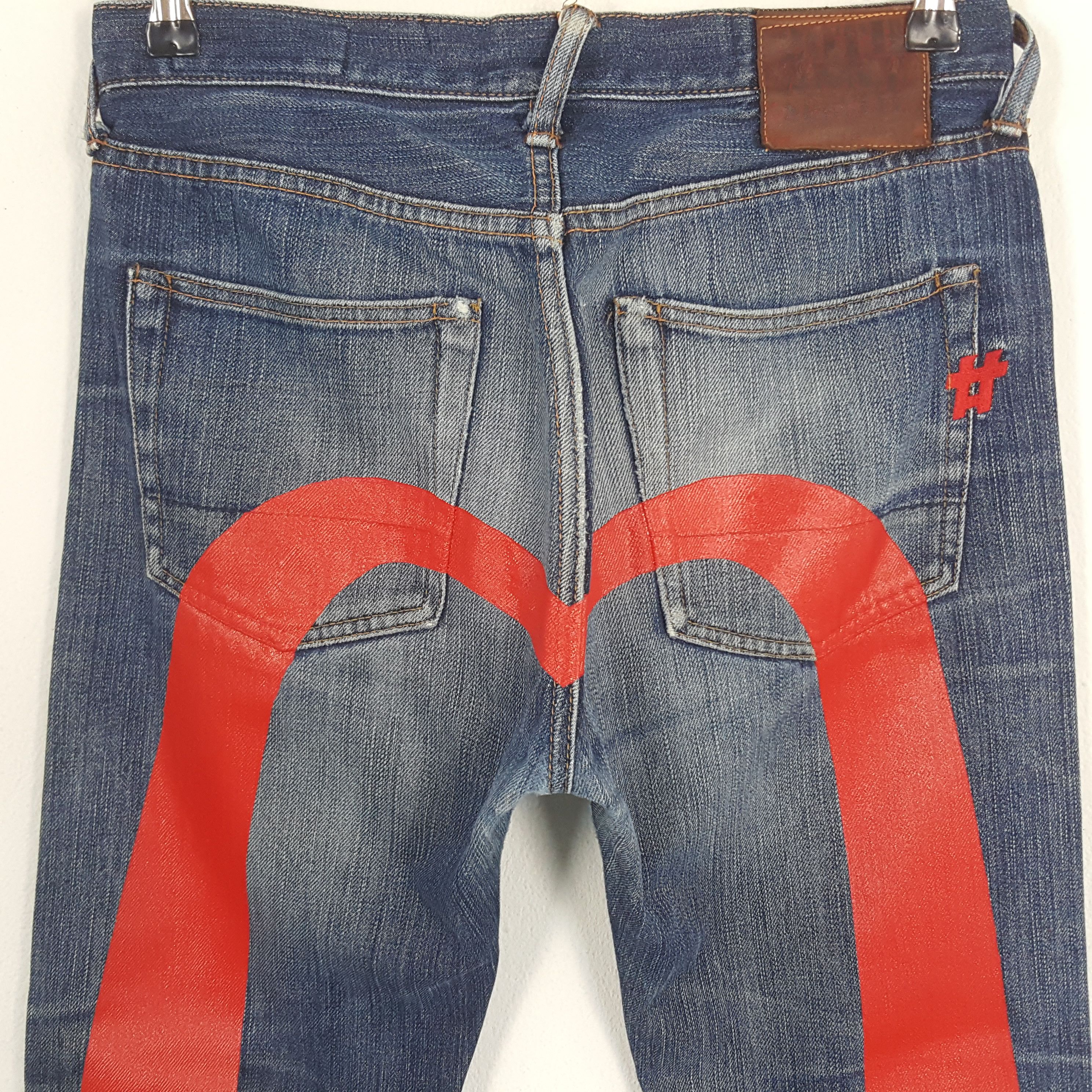 Japanese Brand × Vintage Vintage Evisu Japanese Brand Daicock Custom Denim Jeans Size US 29 - 2 Thumbnail