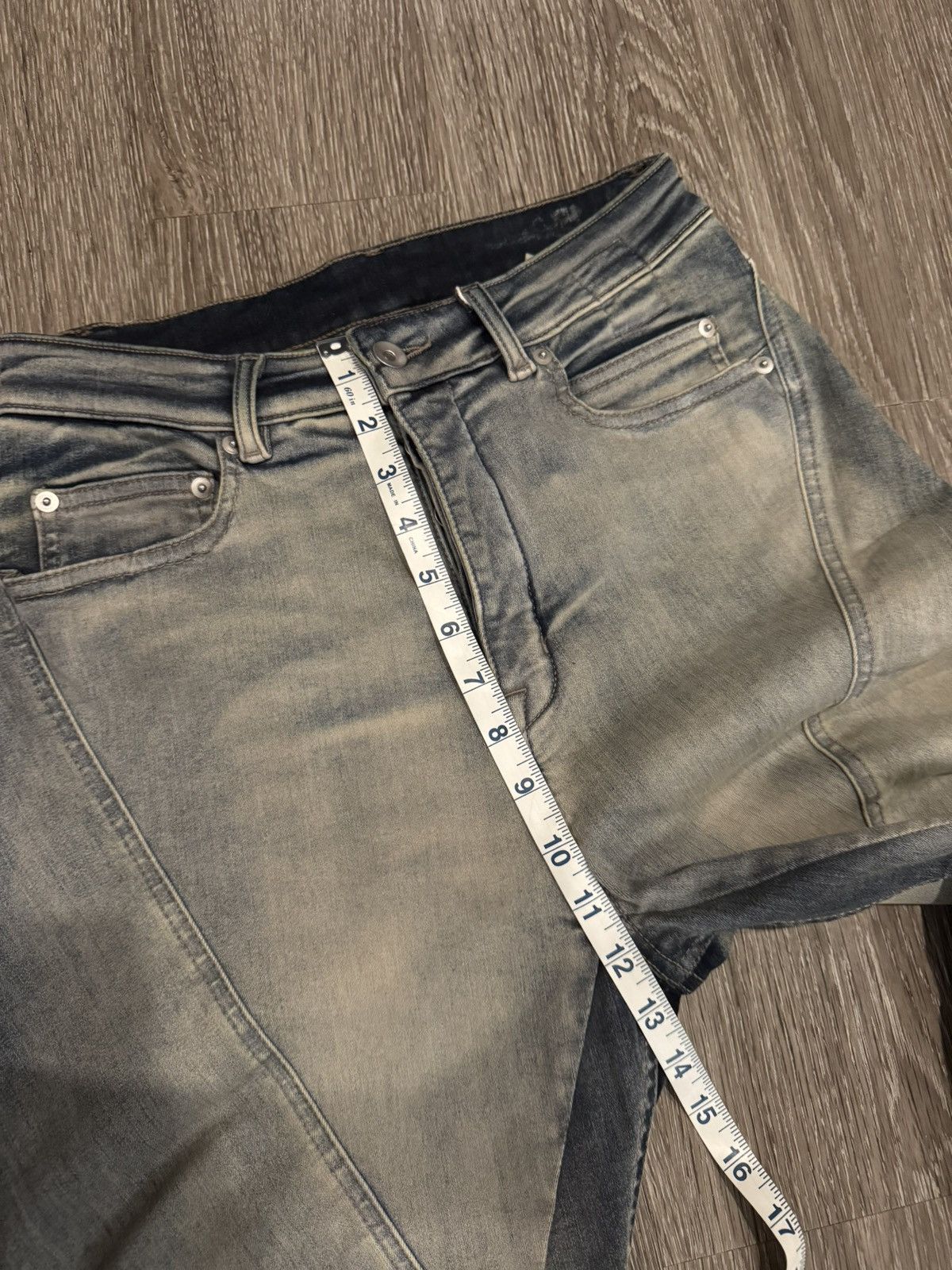 Rick Owens Rick Owens SAMPLE Sky Orange Degrade Bias Bootcut Jeans 31 Size US 31 - 16 Thumbnail