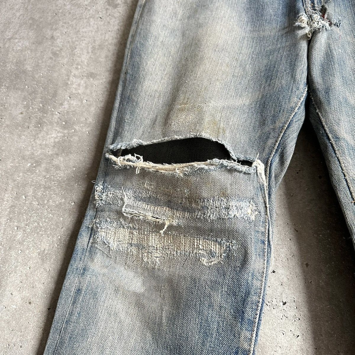 Levi's 70’s THRASHED Levi’s 517 Repair Denim Size US 33 - 3 Thumbnail