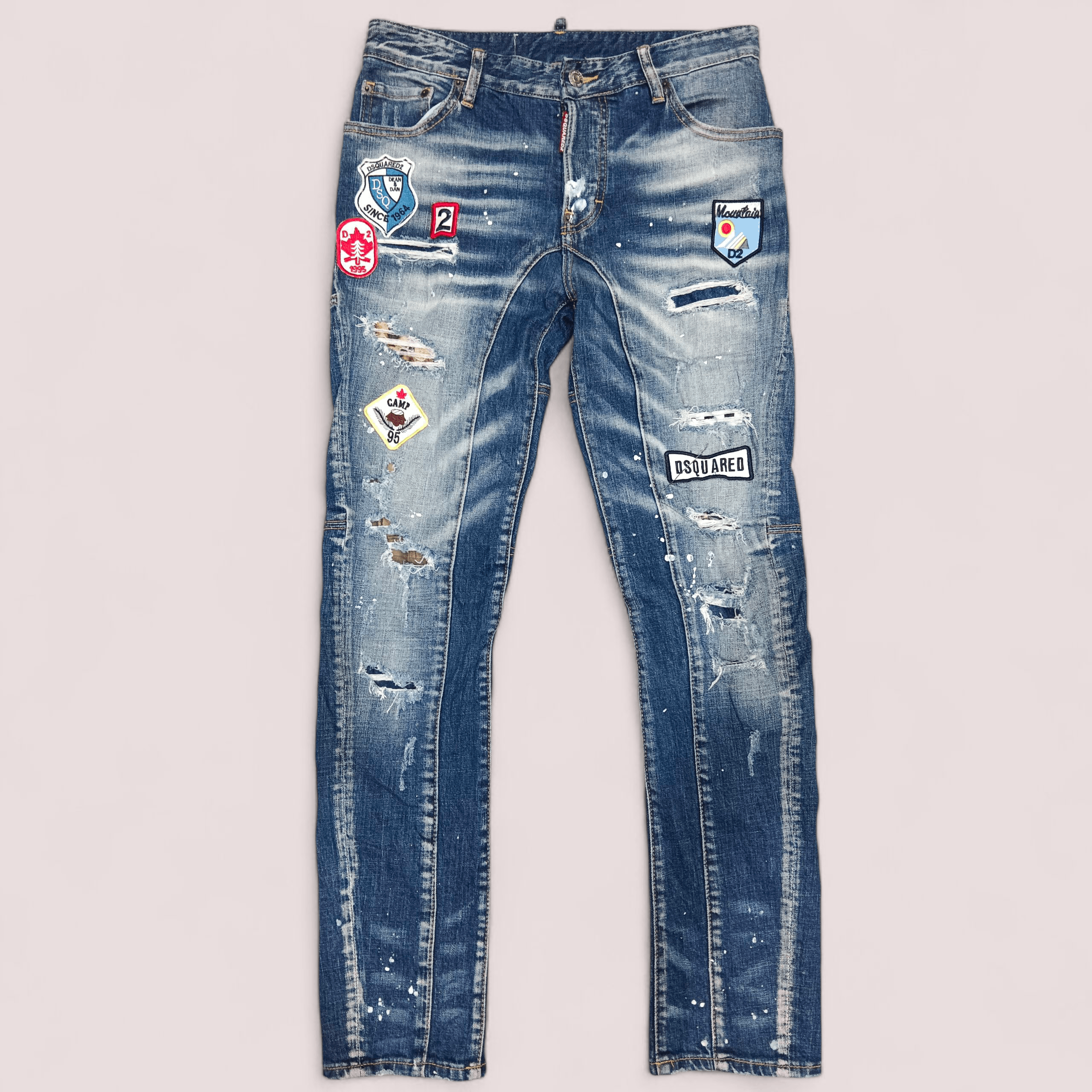 Dsquared2 Rare!!!🇯🇵 Dsquared2 🇯🇵 Distressed Patches Skinny Jeans Size US 30 / EU 46 - 1 Thumbnail