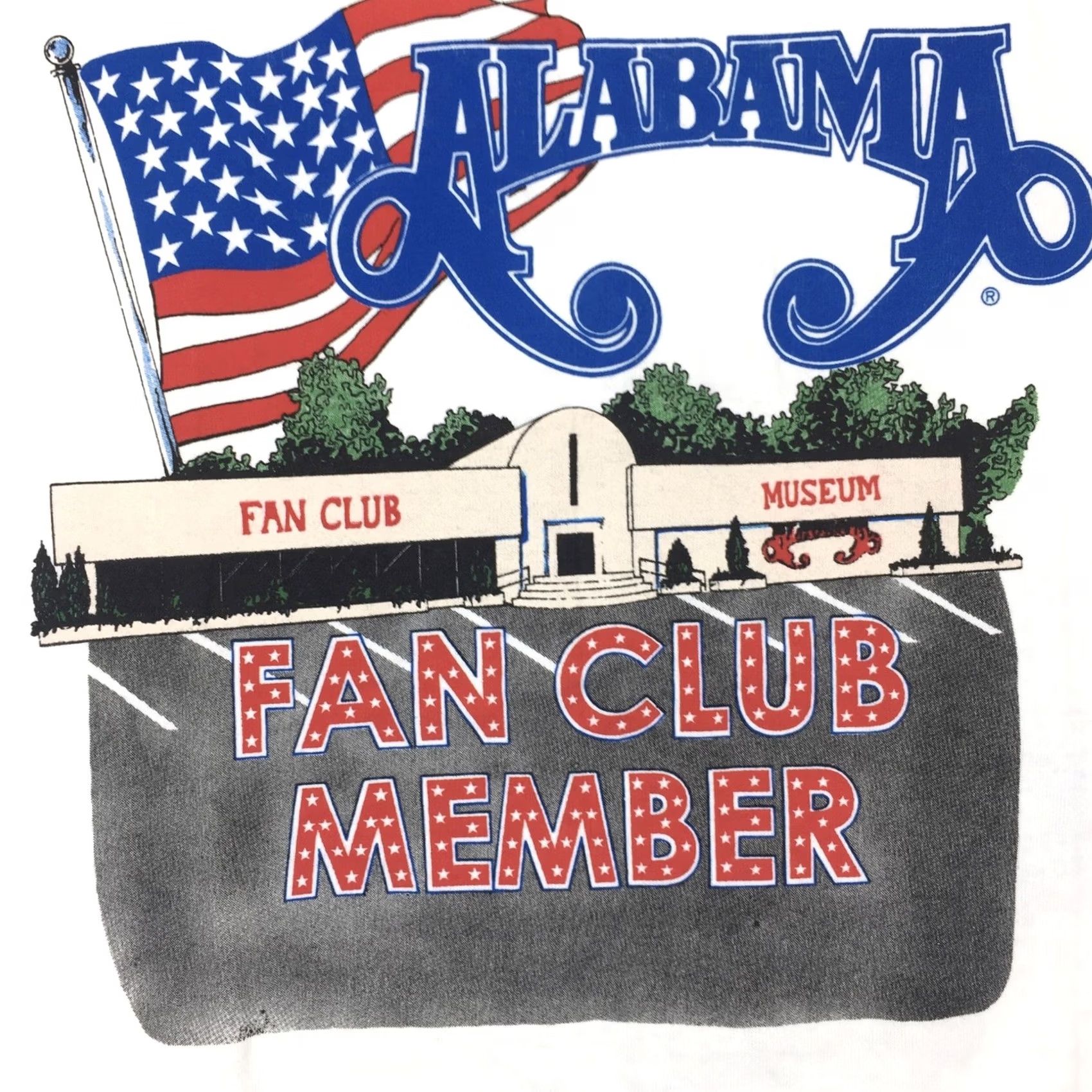 Fanci Club VINTAGE Alabama Fan Club Concert T-Shirt 2XL White Men Short Sleeve Crew Neck Belton NOS 80s Rock Country Size US XXL / EU 58 / 5 - 6 Thumbnail