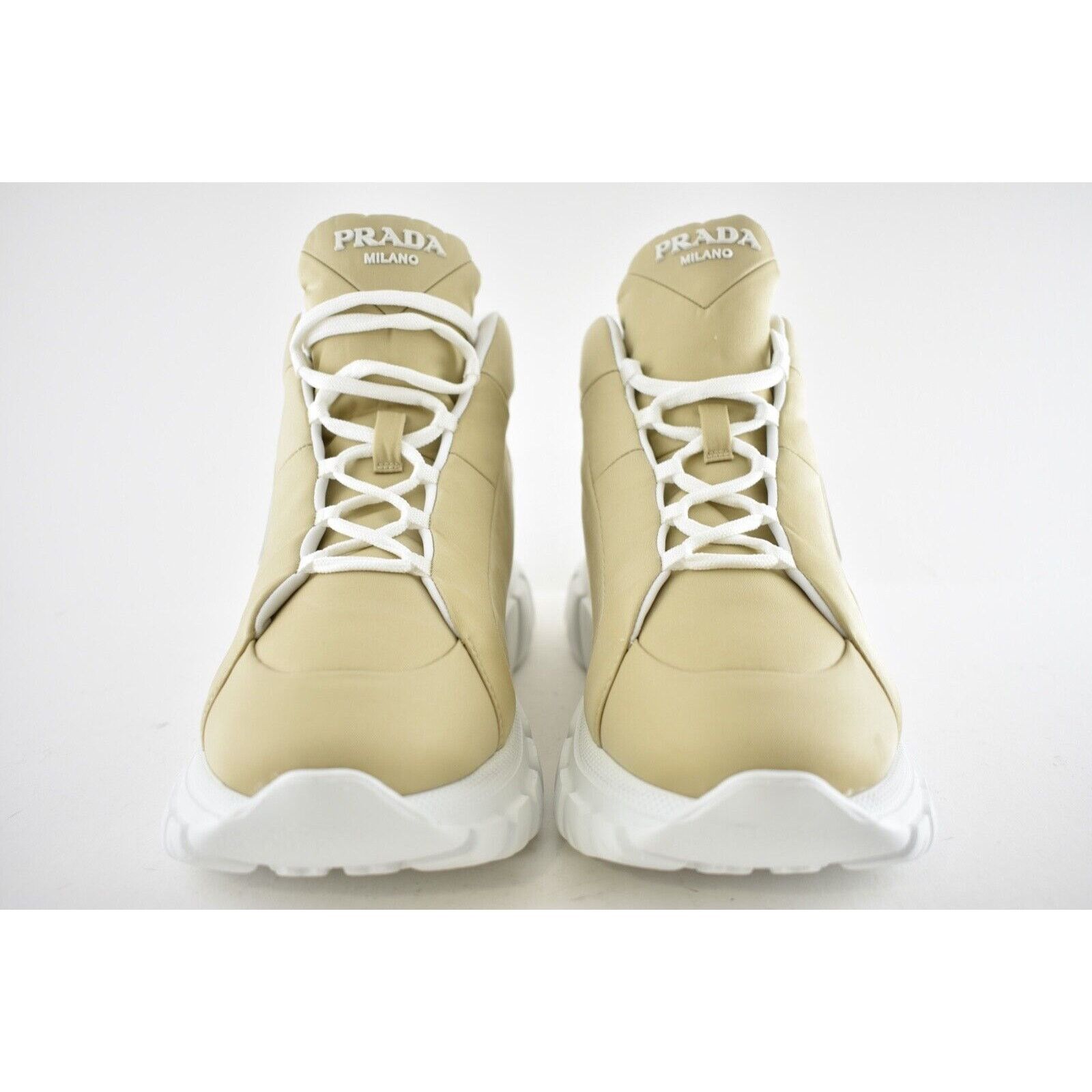 Prada Rush Piuma Nylon Platform Flat High Top Trainer Sneaker 40 Size US 10 / IT 40 - 5 Thumbnail