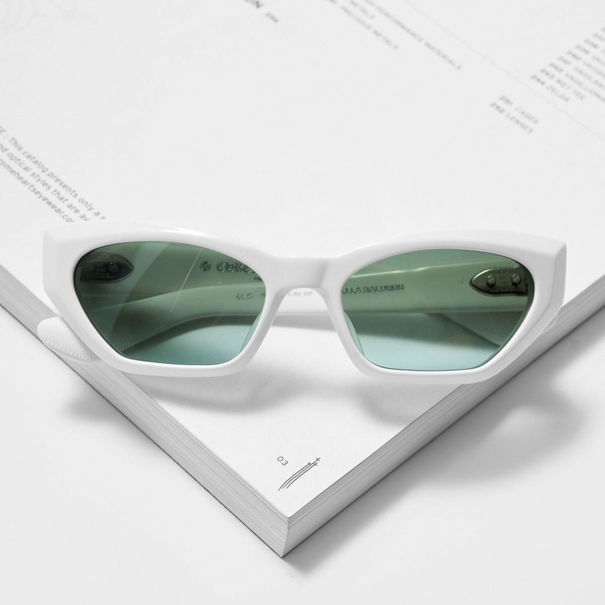 Chrome Hearts CHROME HEARTS HALLLA BALUUUU WHITE SUNGLASSES Size ONE SIZE - 6 Thumbnail