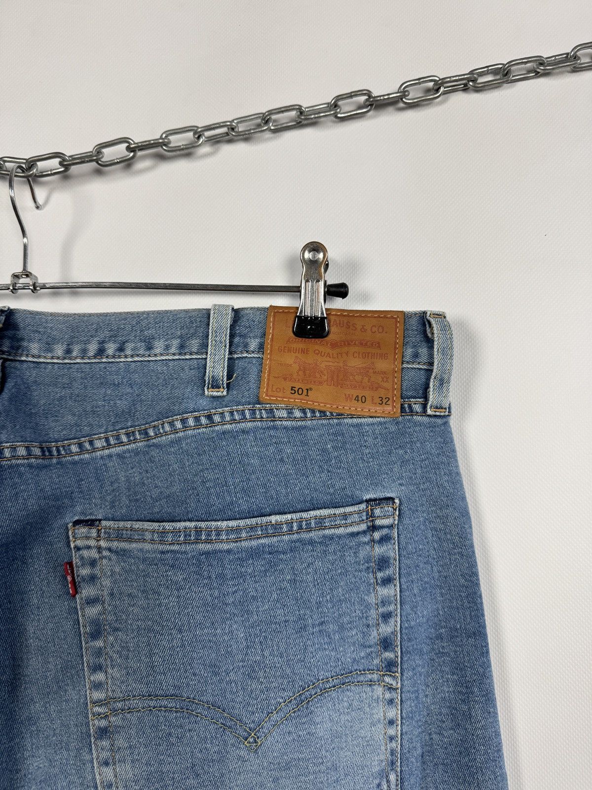 Levi's Levi’s Premium 501 Slim Fit Jeans Light Blue Denim W40 L32 Size US 40 / EU 56 - 17 Thumbnail