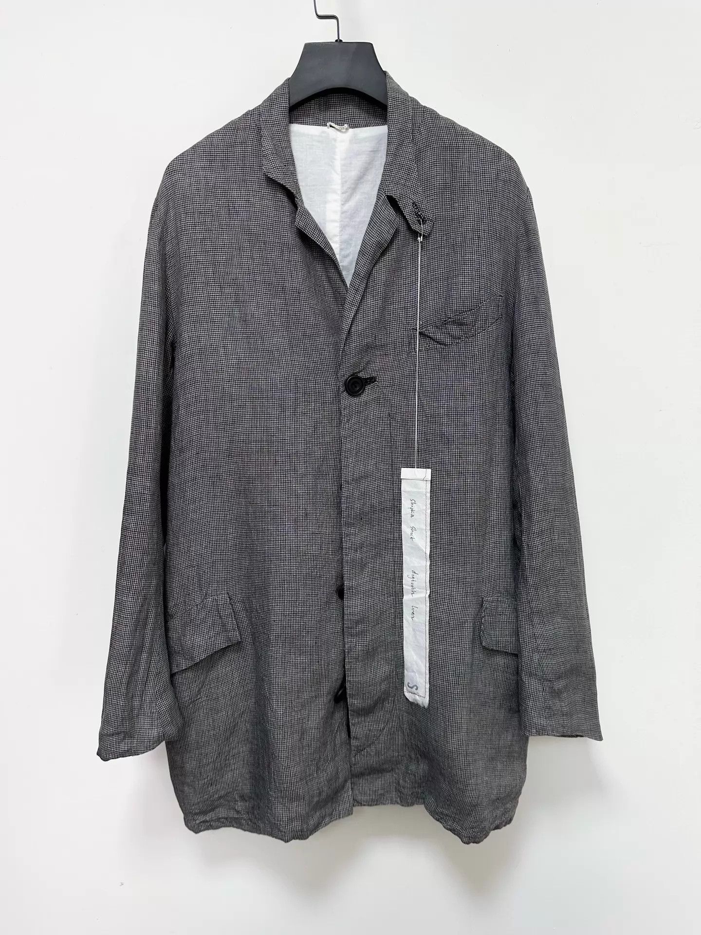 Other Ricorrrobe Finch Pattern Linen Coat Charcoal Gray Size US S / EU 44-46 / 1 - 1 Thumbnail