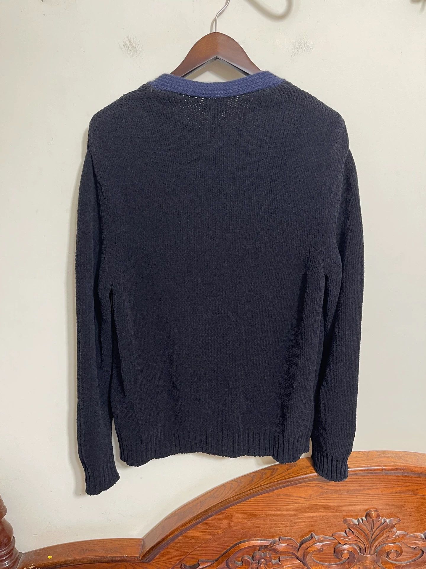 Giorgio Armani Giorgio Armani Slim Fit Blue Cardigan 52 Size US L / EU 52-54 / 3 - 2 Thumbnail