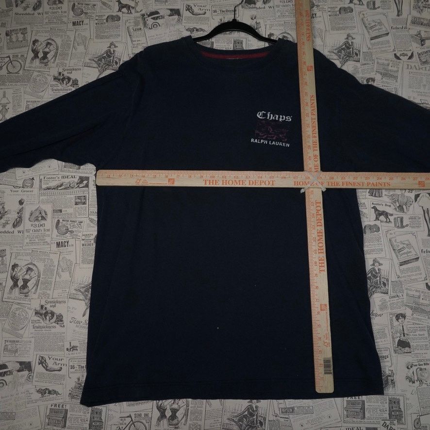 Ralph Lauren XL - Vintage Y2K chaps Ralph Lauren fade long sleeve t-shirt Size US XL / EU 56 / 4 - 4 Thumbnail