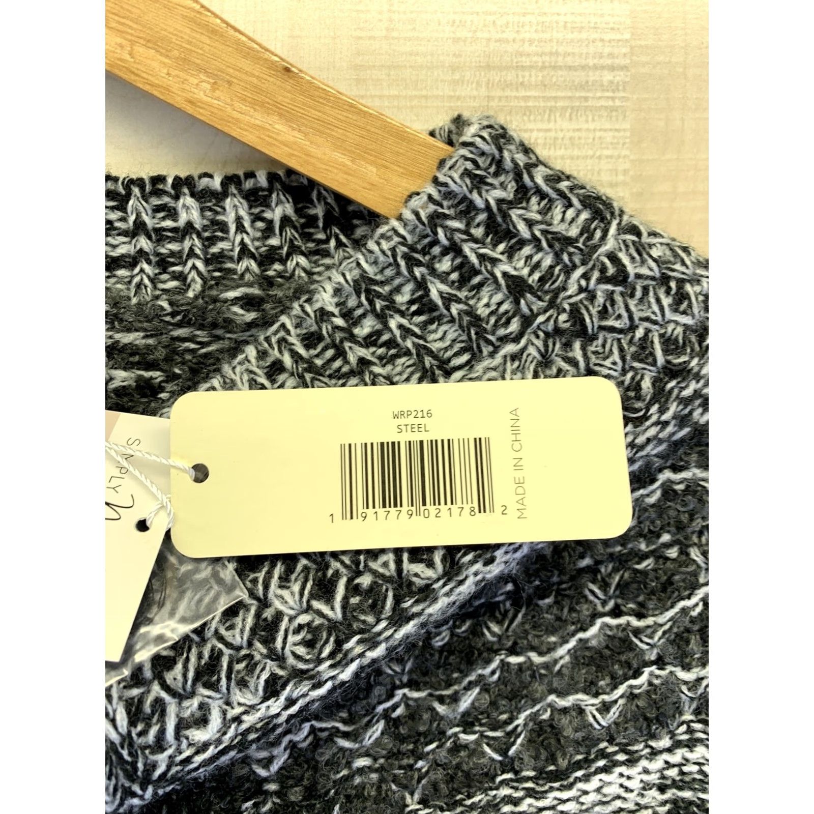 Vintage VINTAGE Simply Noelle Steel Gray Knit Versatile Wrap Womens OS NWT-6742 Size ONE SIZE - 5 Thumbnail
