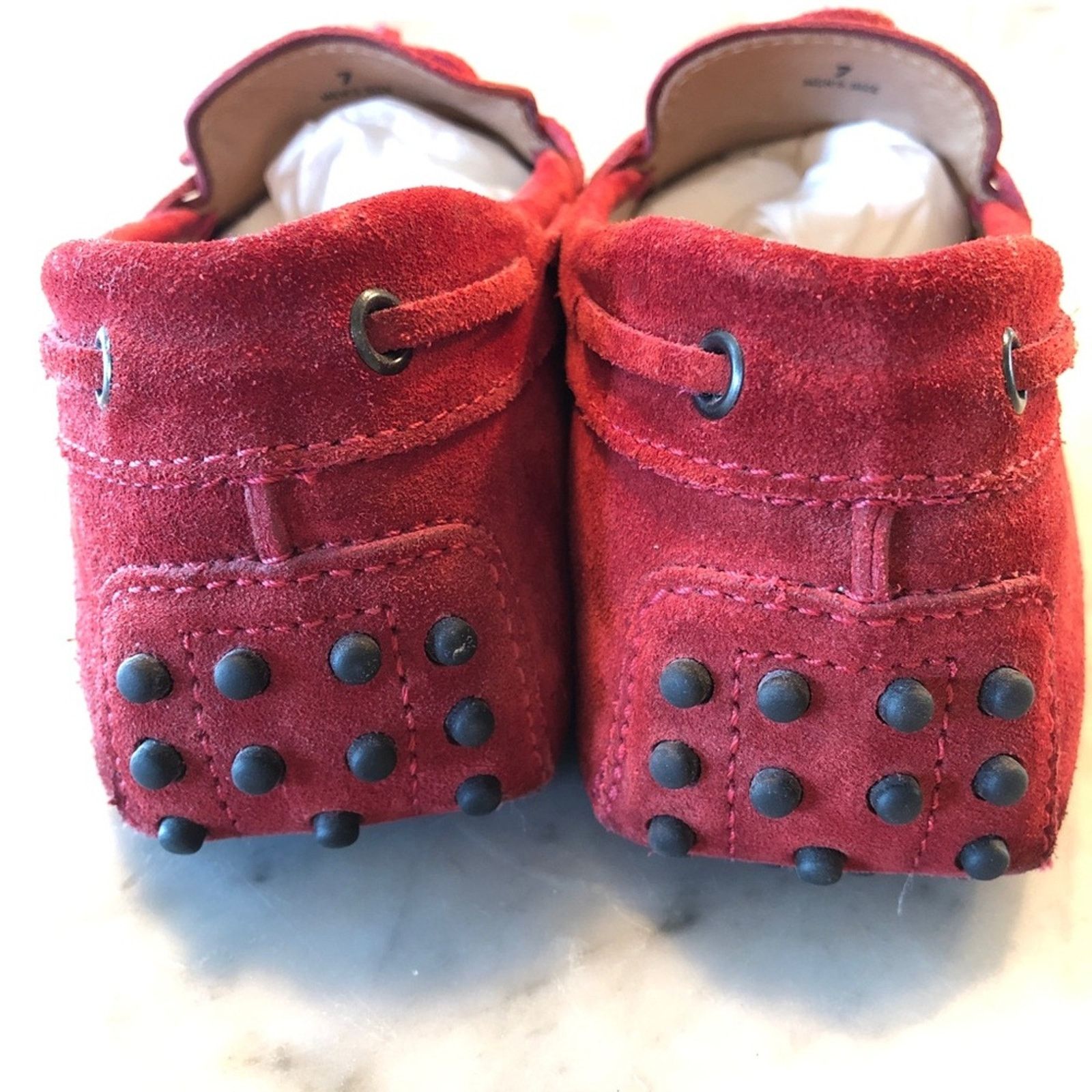 Tod's Tod’s Red Suede Loafers Driving Moc Size 7 Fits like 8.5 Size US 7 / EU 40 - 4 Thumbnail