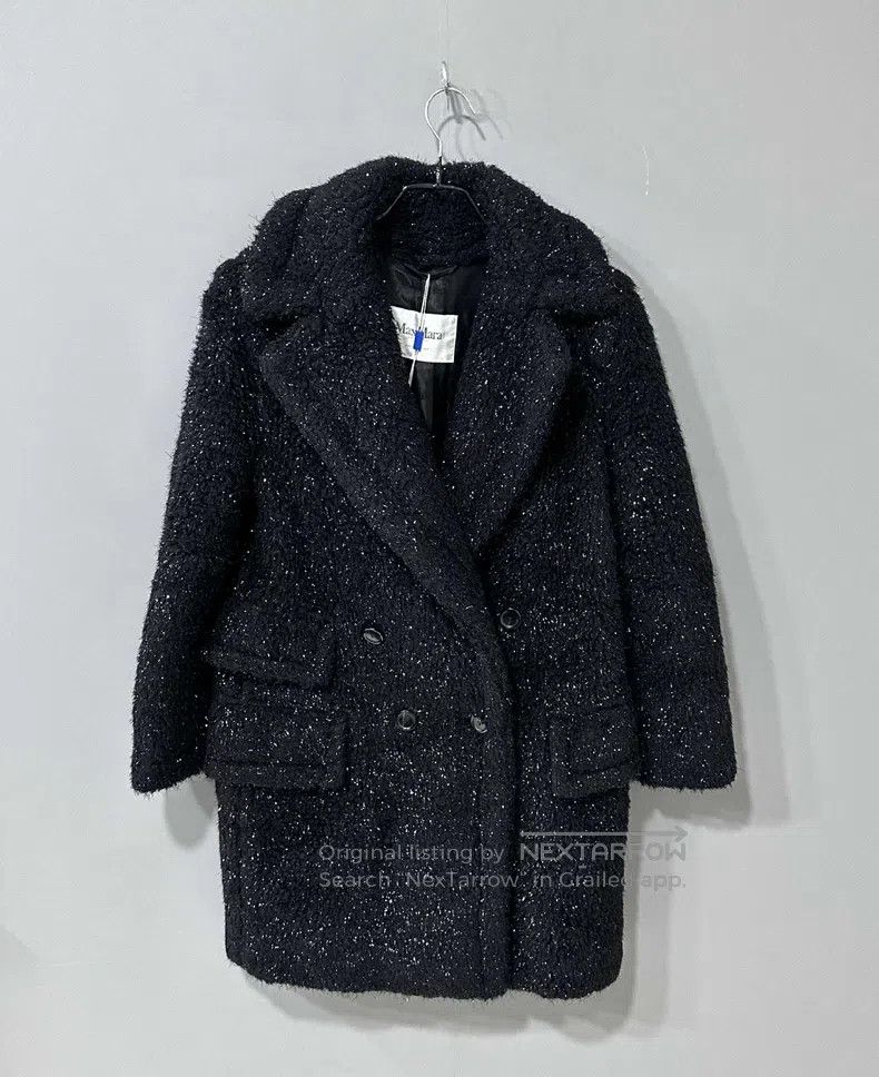 Max Mara Max Mara Black silver teddy Size XXS / US 00 / IT 34 - 1 Thumbnail
