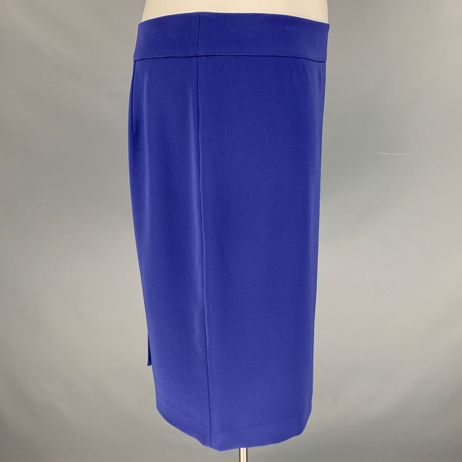 Armani Collezioni ARMANI COLLEZIONI Size 12 Blue Pencil Skirt Size 34" / US 12 / IT 48 - 2 Thumbnail