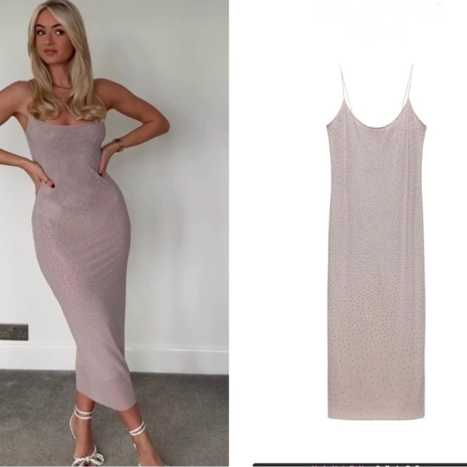 Zara ZARA BLOGGER FAVORITE RHINESTONE TULLE DRESS Size M / US 6-8 / IT 42-44 - 8 Thumbnail