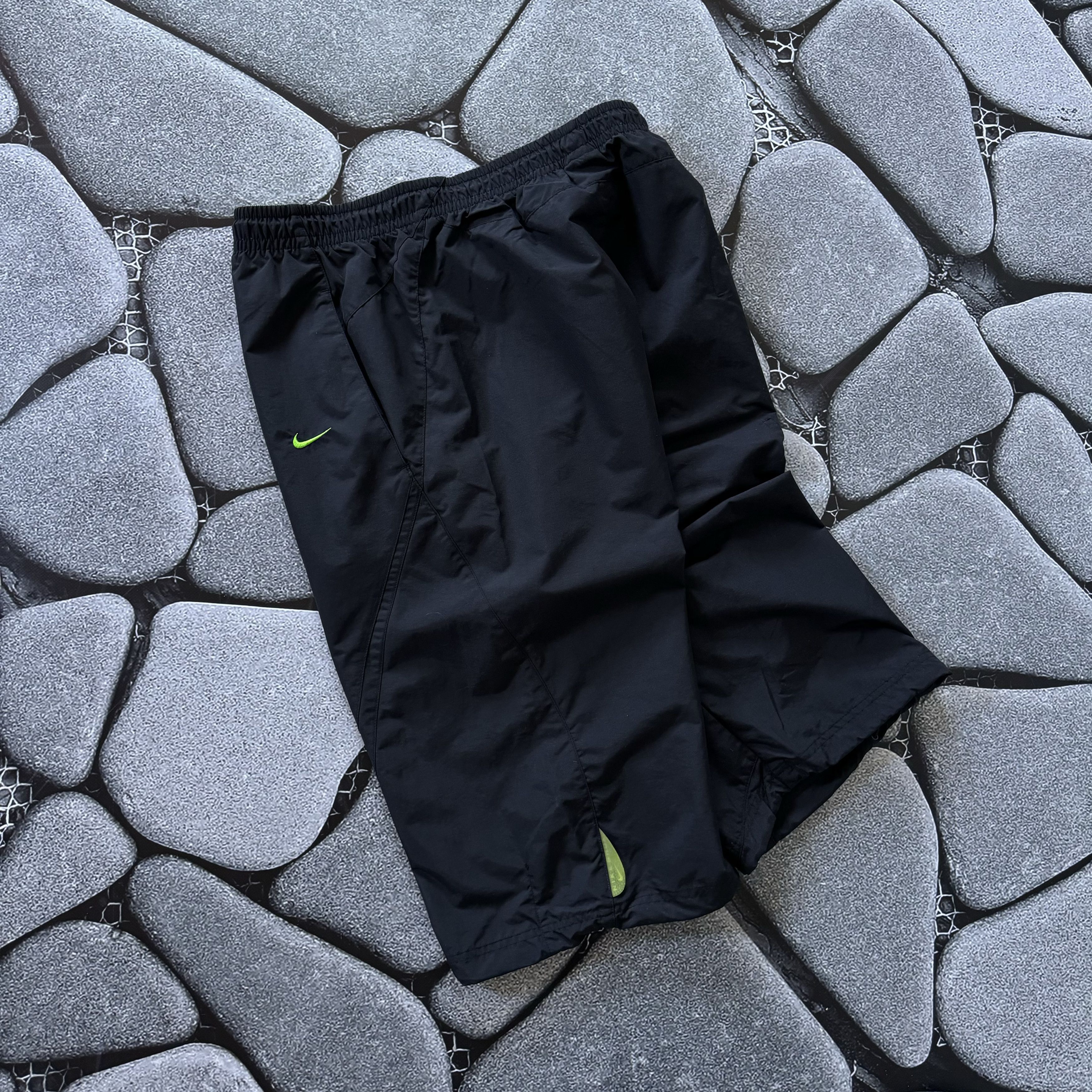 Nike × Vintage NIKE SHOX LIME BLACK VINTAGE SHORTS DRILL Y2K Size US 34 / EU 50 - 4 Thumbnail