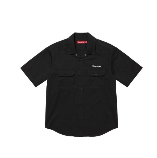 トップス Supreme rhinestone work shirt Supreme Rhinestone Pin Up S/S Work Shirt Black XL