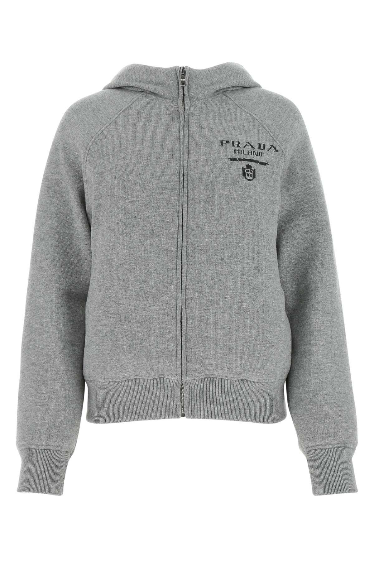 PRADA down coat outer 29B364 R152 gray 38
