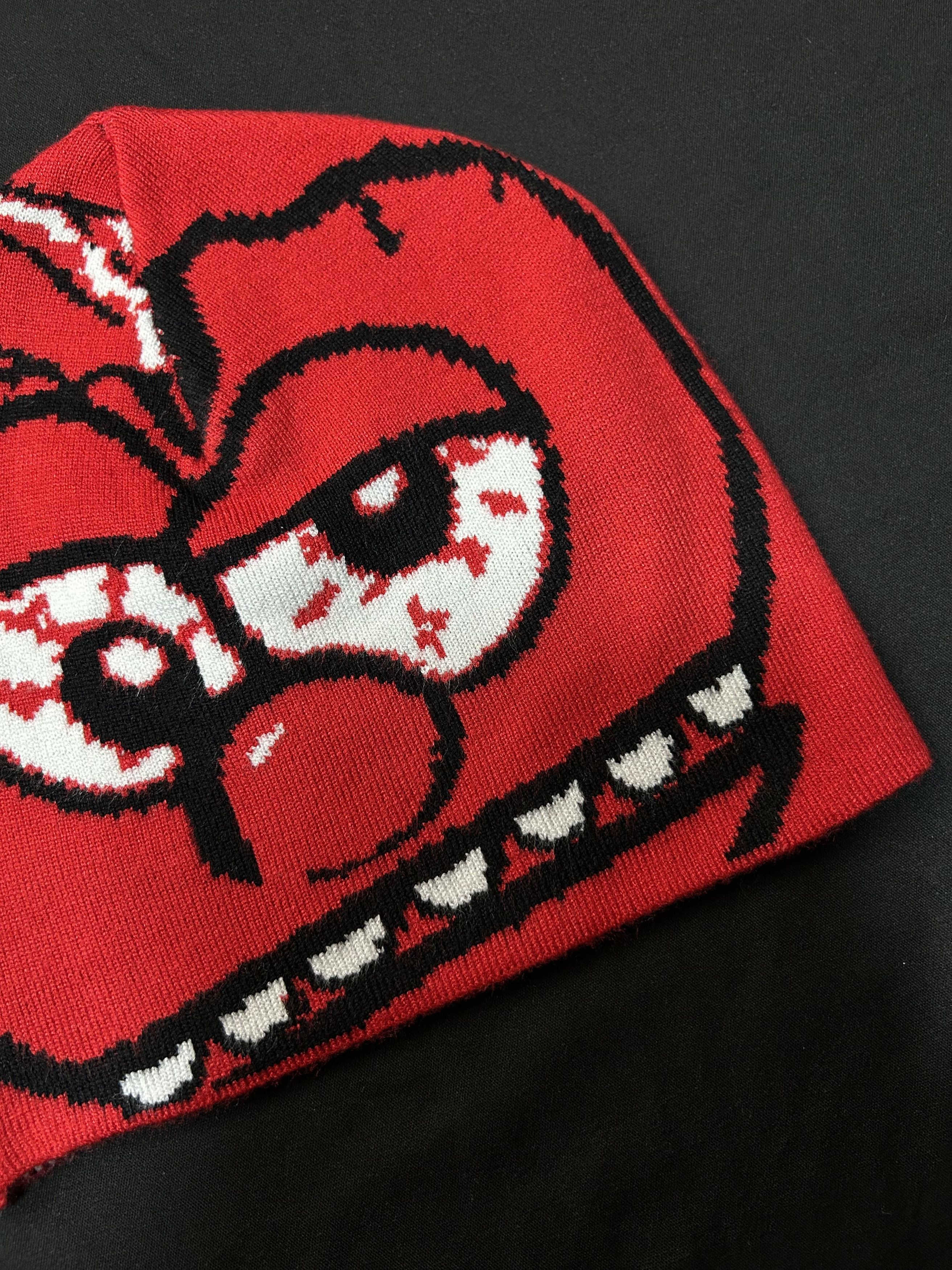 Japanese Brand Deadstock 420 Heartbreak No Cuff Knit Red Beanie Hats OS Size ONE SIZE - 4 Thumbnail