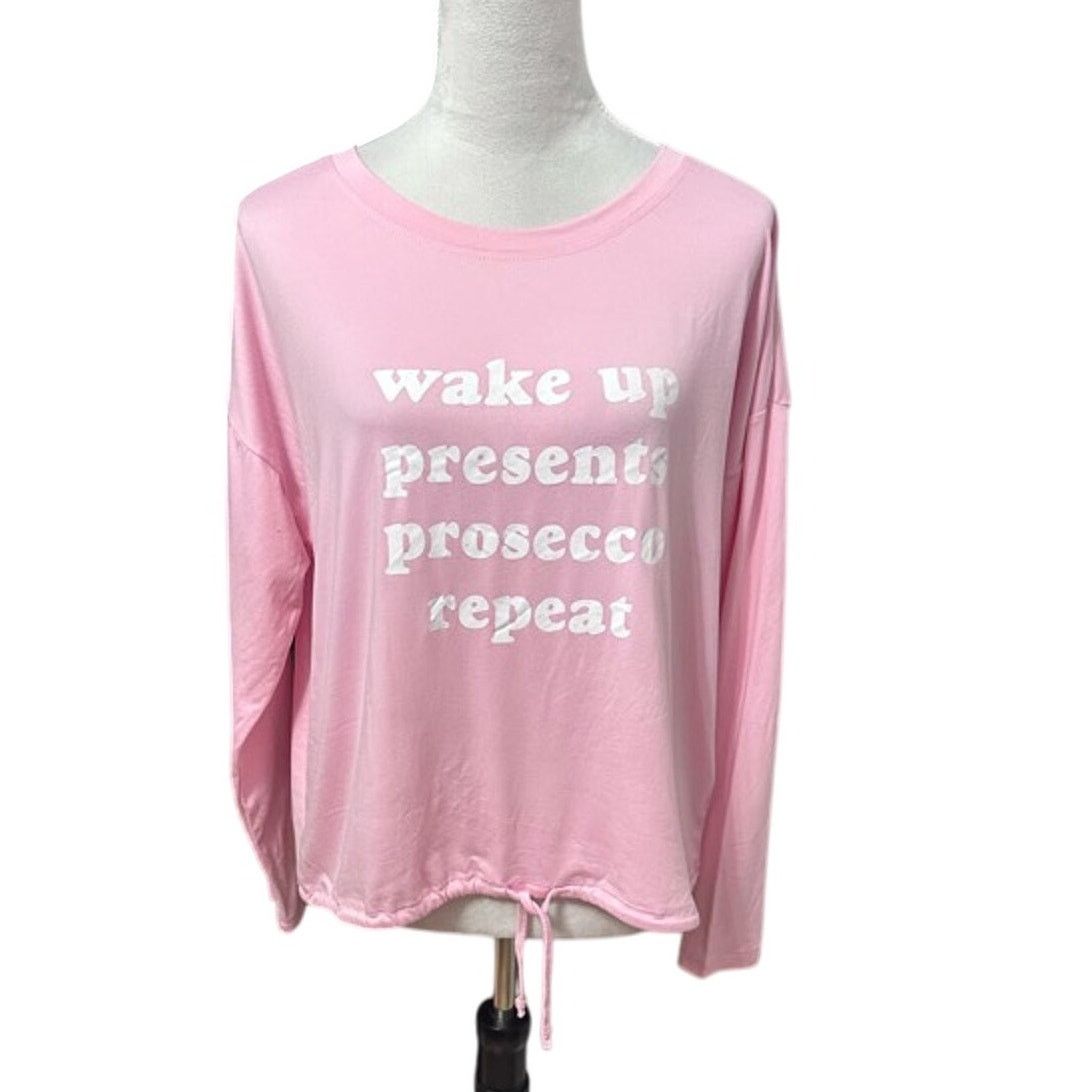 Wildfox Wildfox Shirt Women M Pink Wake Up Presents Prosecco Repeat Size M / US 6-8 / IT 42-44 - 1 Thumbnail