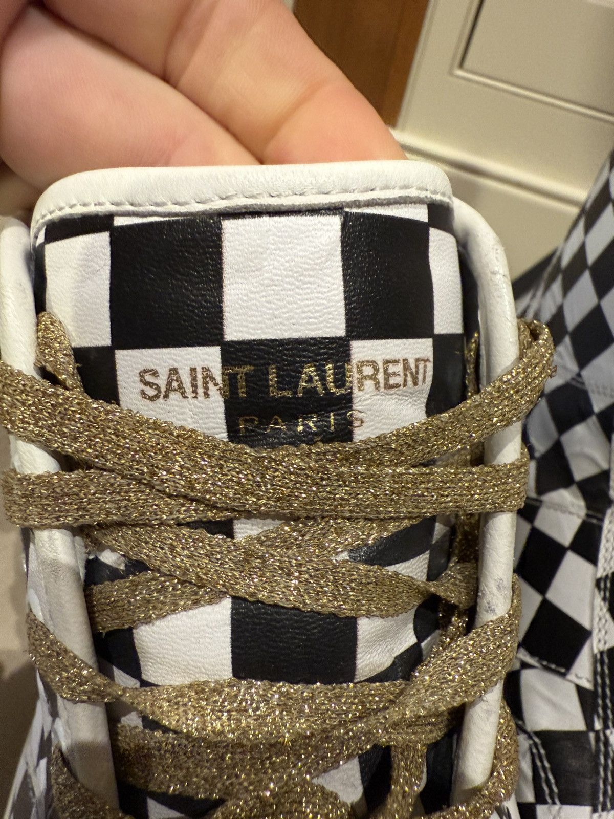 Saint Laurent Paris SS16 Saint Laurent surf sound checkered SL37 sneakers 45 Size US 12 / EU 45 - 20 Thumbnail