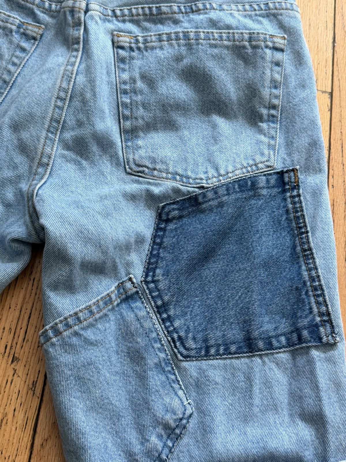 Mexican Threads Pocket Design Jeans Size US 32 / EU 48 - 3 Thumbnail