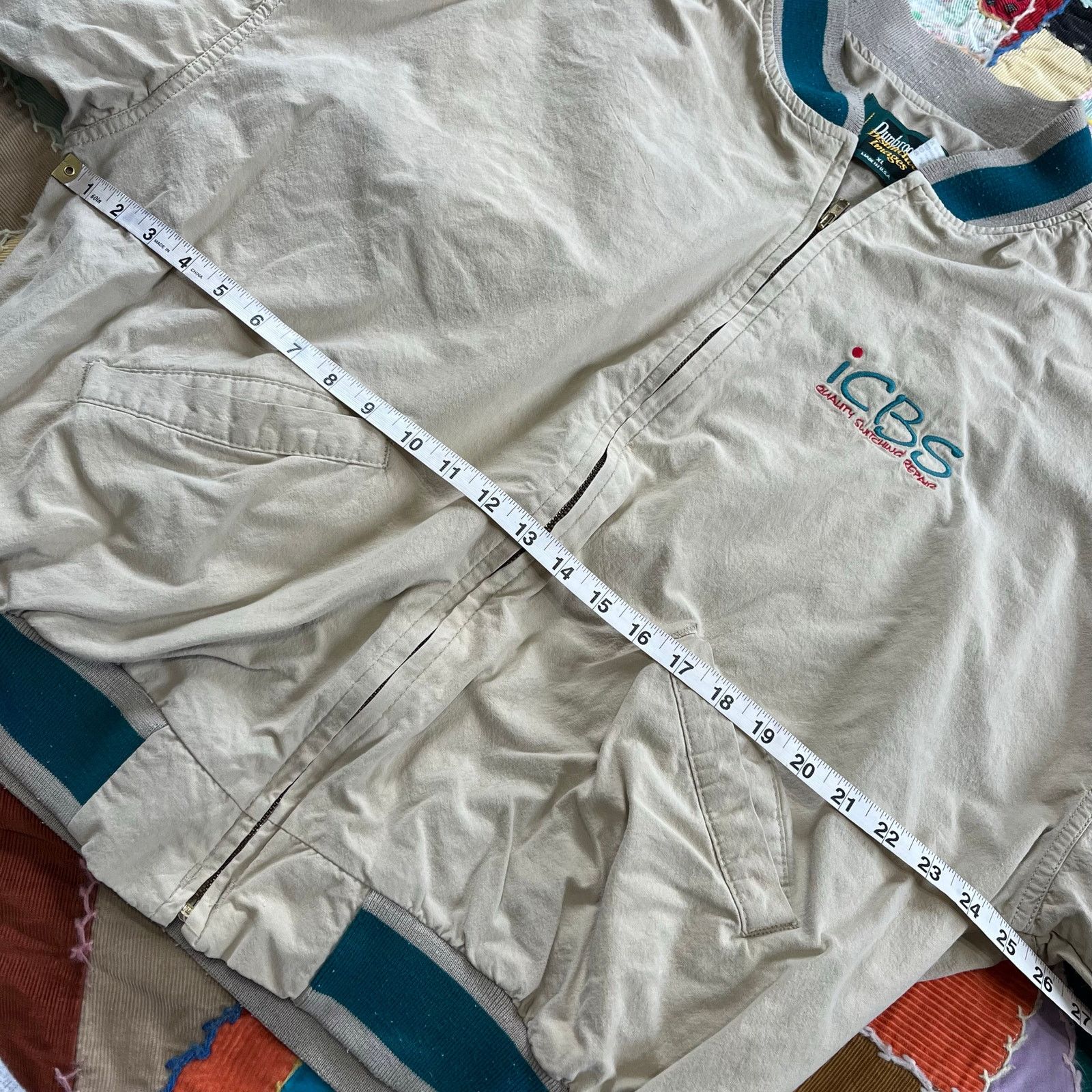 Dunbrooke Vintage Dunbrooke Turquoise Striped Collar Canvas Jacket XL Size US XL / EU 56 / 4 - 5 Thumbnail