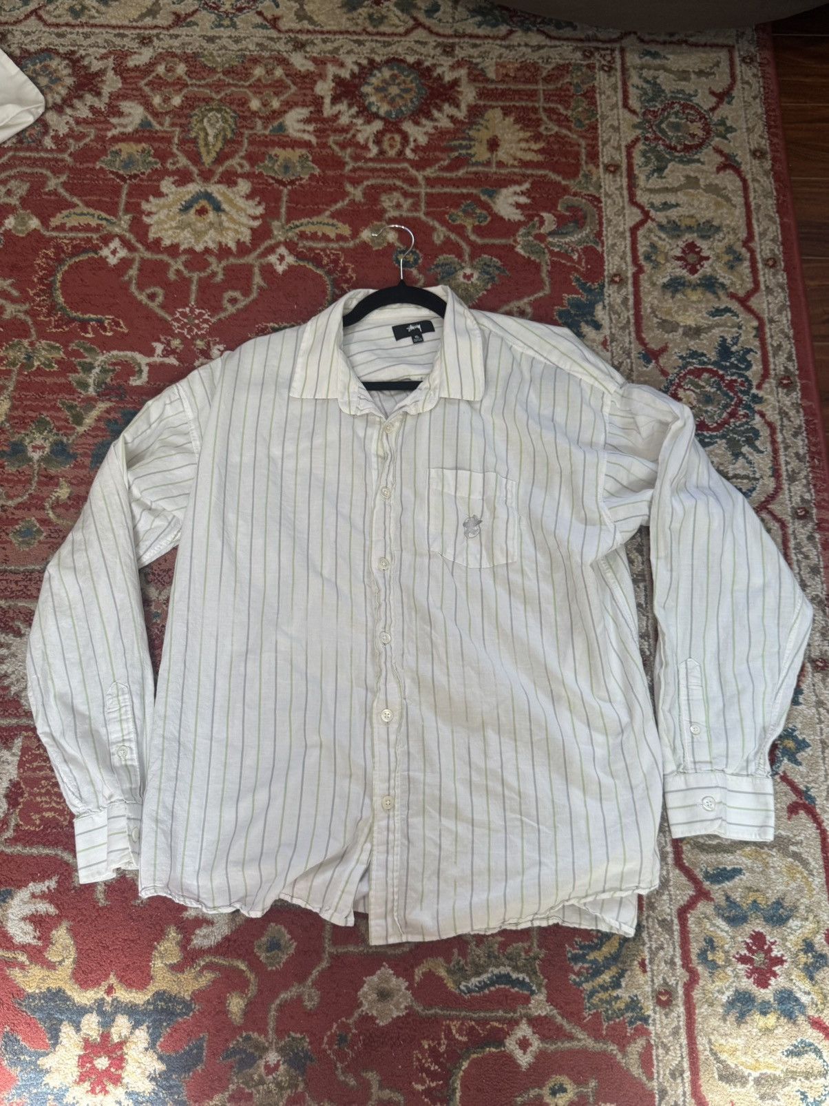 Stussy Classic Shirt Striped Cotton Linen