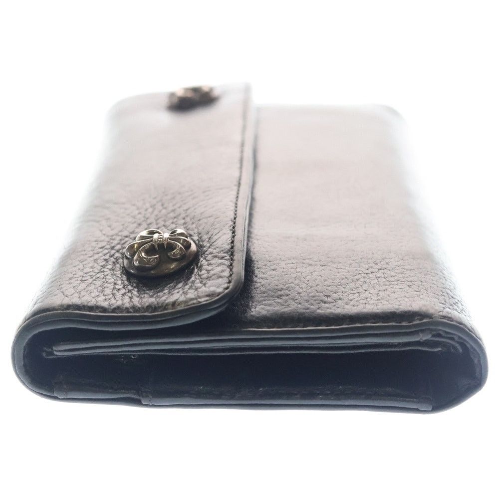 Chrome Hearts Chrome Hearts Wave BS Flare Leather Wallet Black Size ONE SIZE - 3 Thumbnail