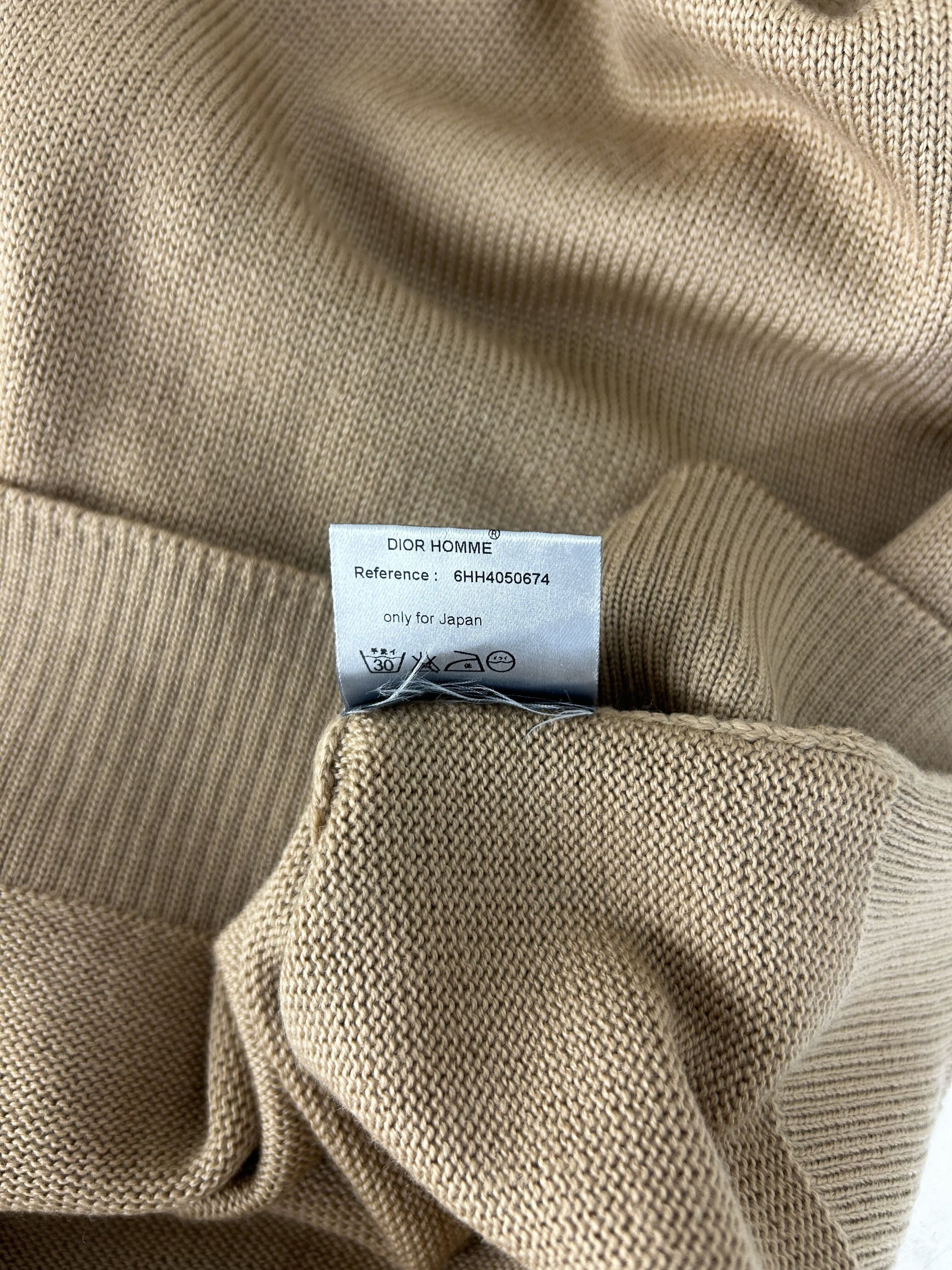 Dior DIOR HOMME SAND PIN TUCK DETAIL CREW NECK KNIT Size US XXL / EU 58 / 5 - 6 Thumbnail
