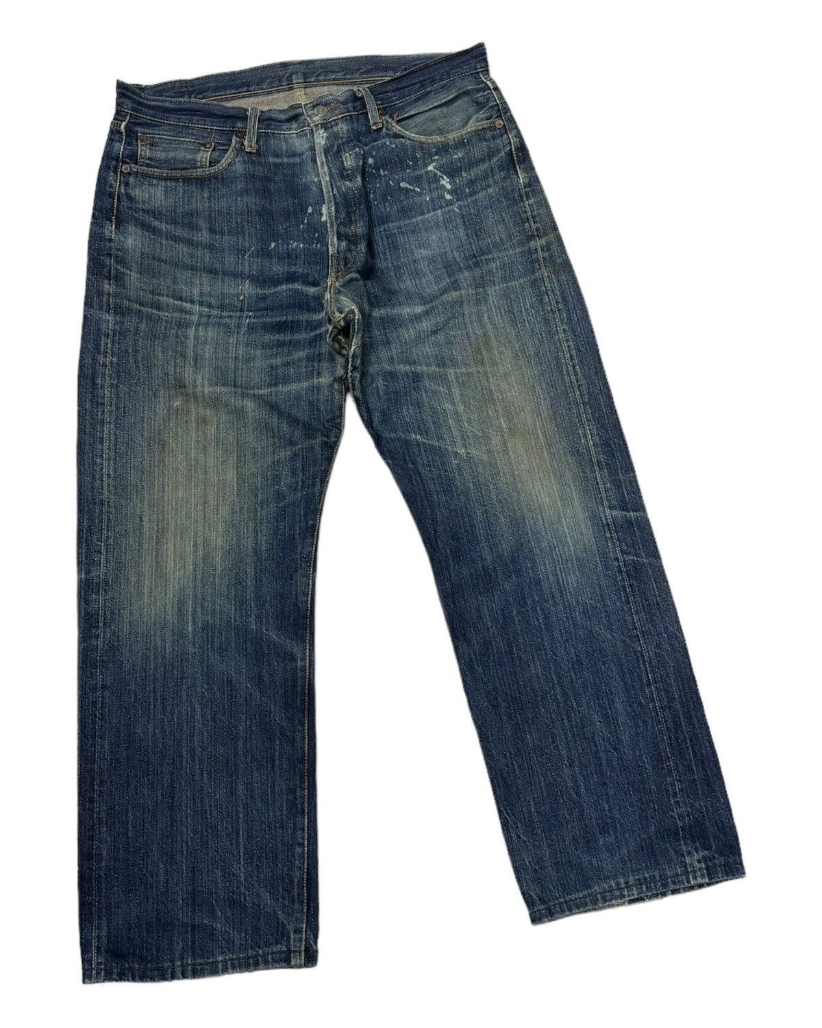 Japanese Brand × Stevenson Overall Co. RETRO CRAFT OVERALL SELVEDGE DENIM JAPANESE JEANS Size US 35 - 6 Thumbnail