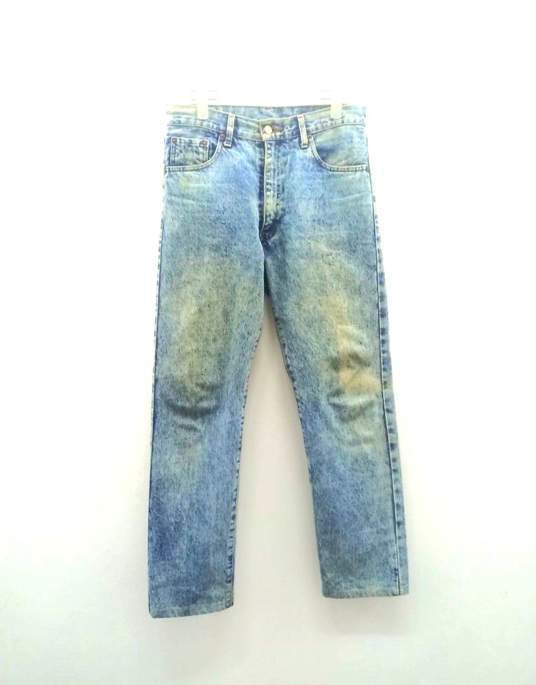 Levi's × Levi's Vintage Clothing Levis Big E 502 Acid Wash Selvedge Jeans Size US 31 - 1 Thumbnail