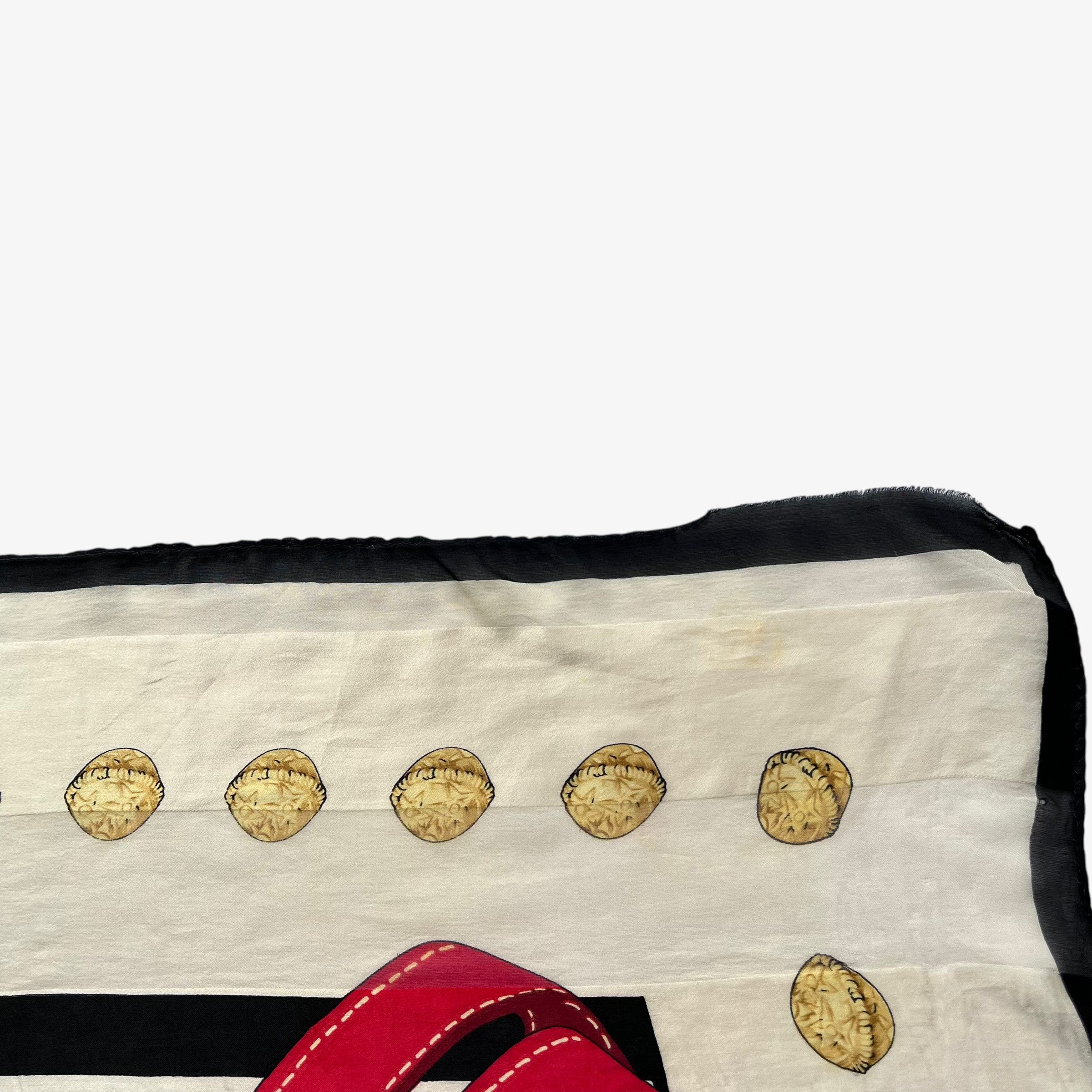 Paolo Gucci Vintage 80s Paolo Gucci Jewel & Equestrian Print Silk Scarf Size ONE SIZE - 4 Thumbnail