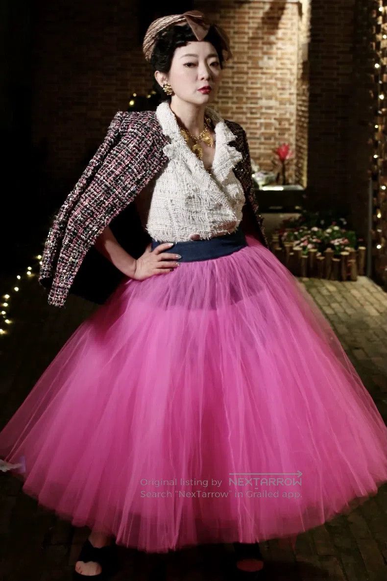 Junya Watanabe Junya Watanabe size M Pink Tulle and Denim Skirt Size 23" - 3 Thumbnail
