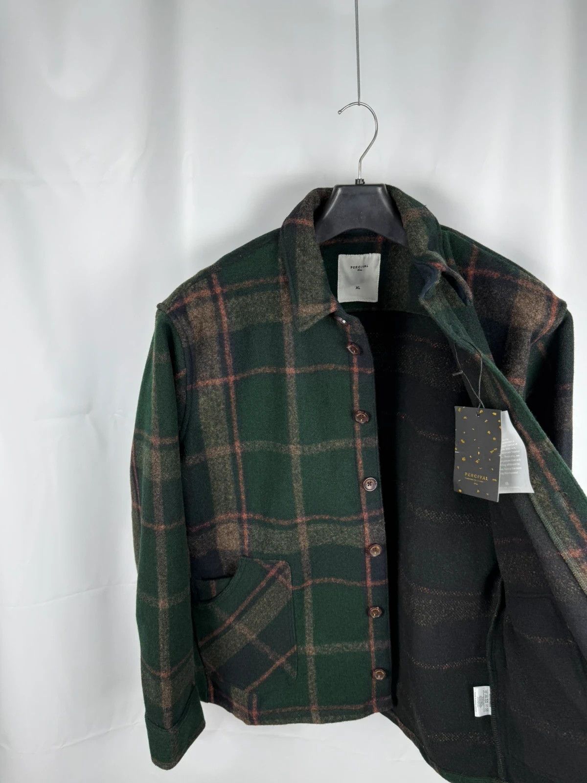 Percival Percival Plaid Warm Shaket Dax Button Up Polyester size XL Size US XL / EU 56 / 4 - 9 Thumbnail
