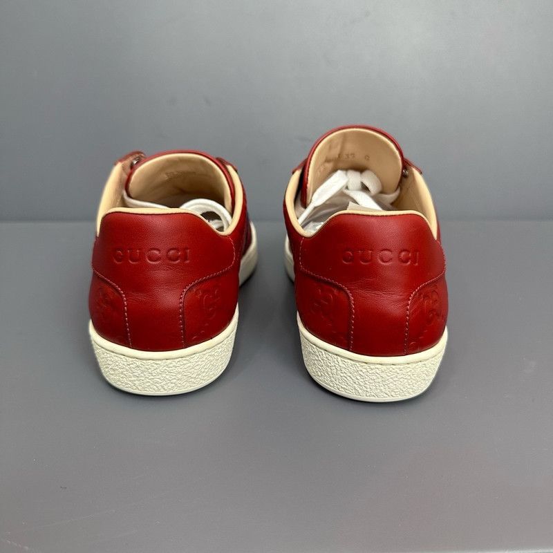 Other Gucci Ace Leather Low-Top Sneakers in Red Size US 5.5 / EU 38 - 5 Thumbnail